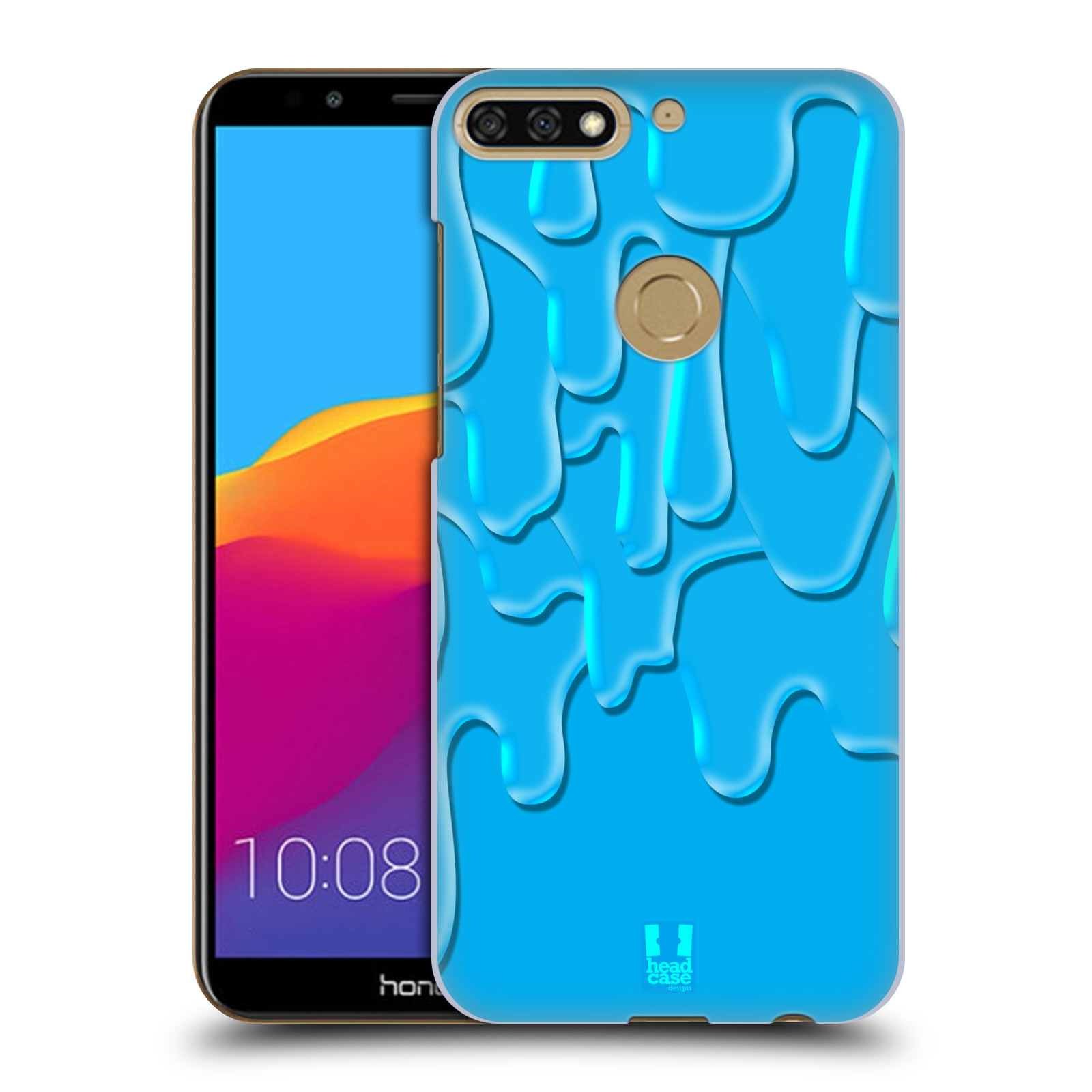HEAD CASE plastový obal na mobil Honor 7c vzor Barevná záplava TYRKYSOVÁ