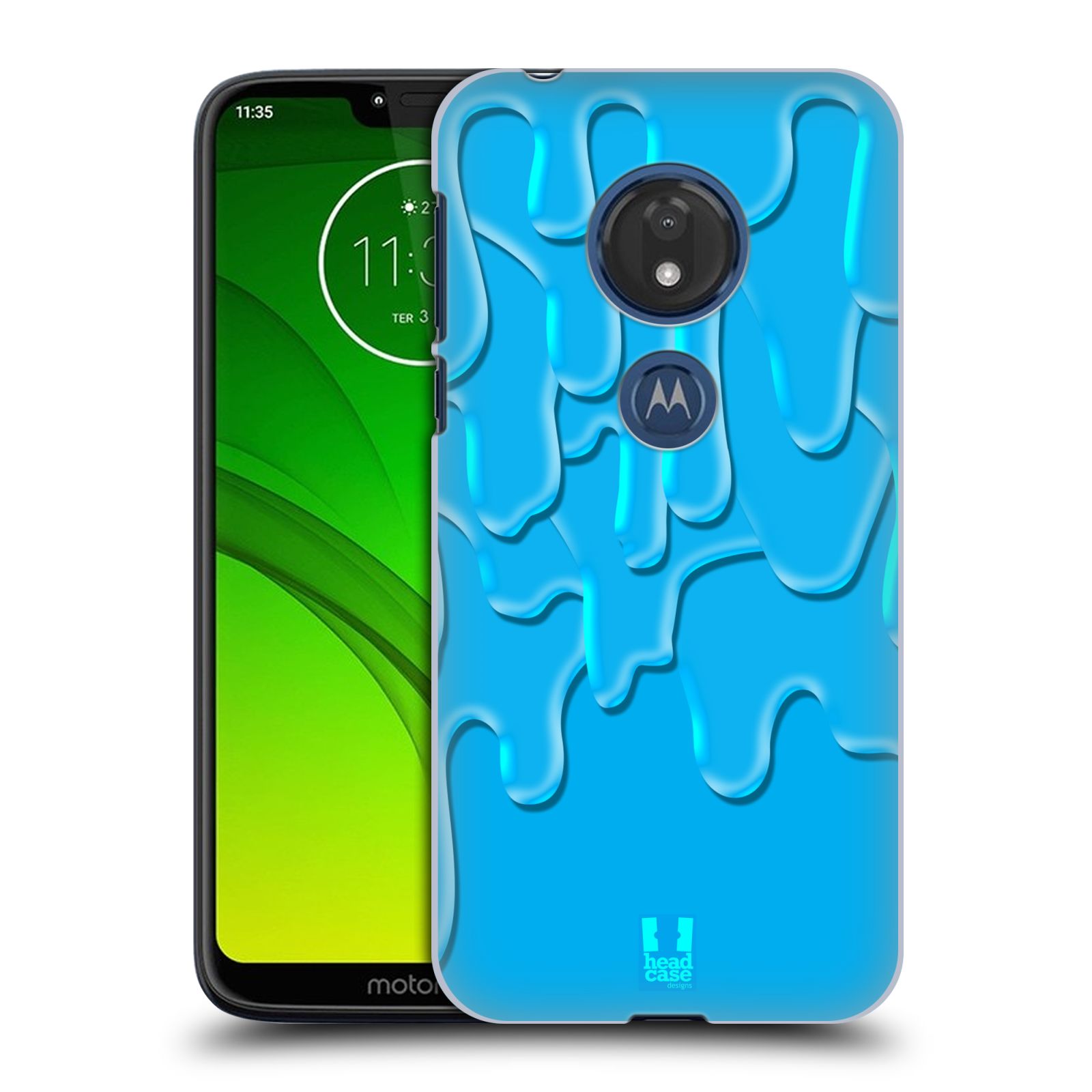 Pouzdro na mobil Motorola Moto G7 Play vzor Barevná záplava TYRKYSOVÁ