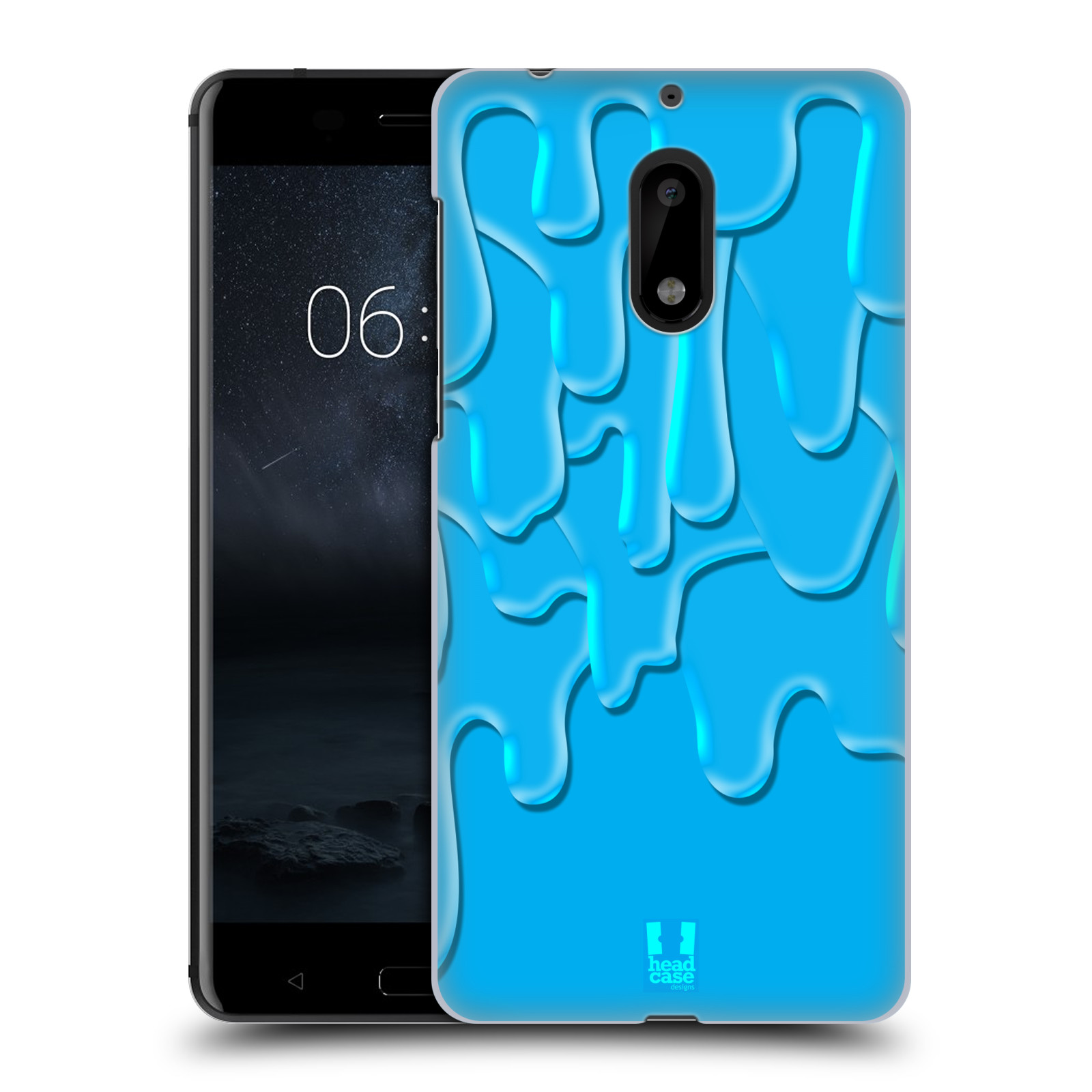 HEAD CASE plastový obal na mobil Nokia 6 vzor Barevná záplava TYRKYSOVÁ
