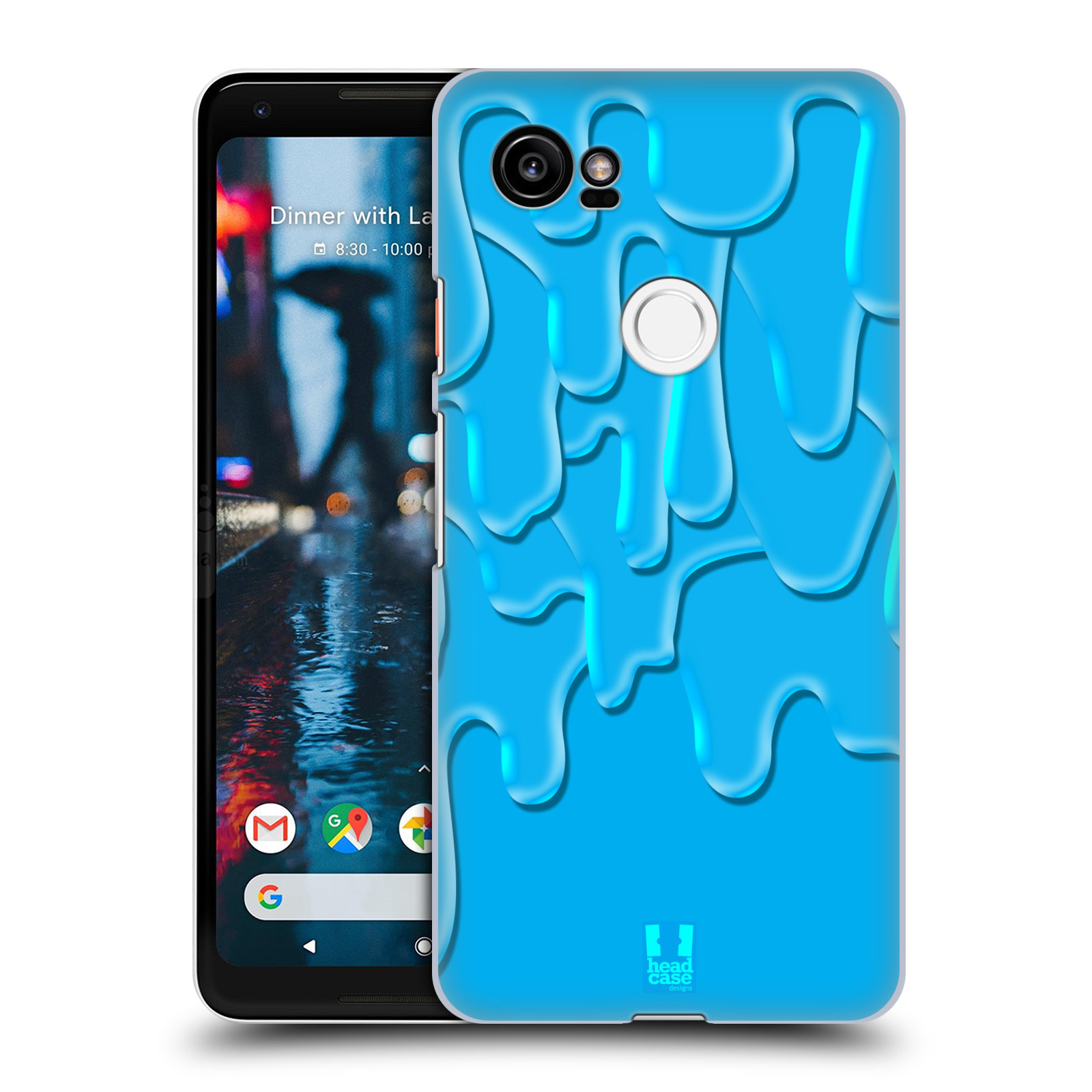 HEAD CASE plastový obal na mobil Google Pixel 2 XL vzor Barevná záplava TYRKYSOVÁ