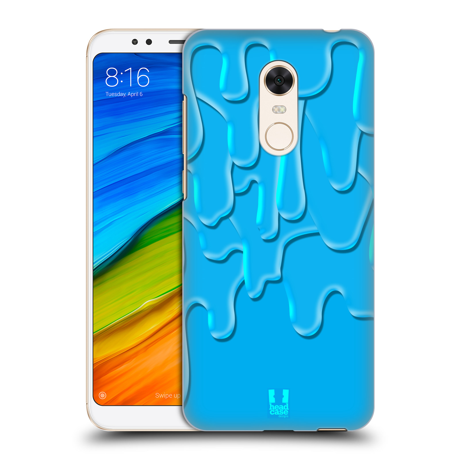 HEAD CASE plastový obal na mobil Xiaomi Redmi 5 PLUS vzor Barevná záplava TYRKYSOVÁ