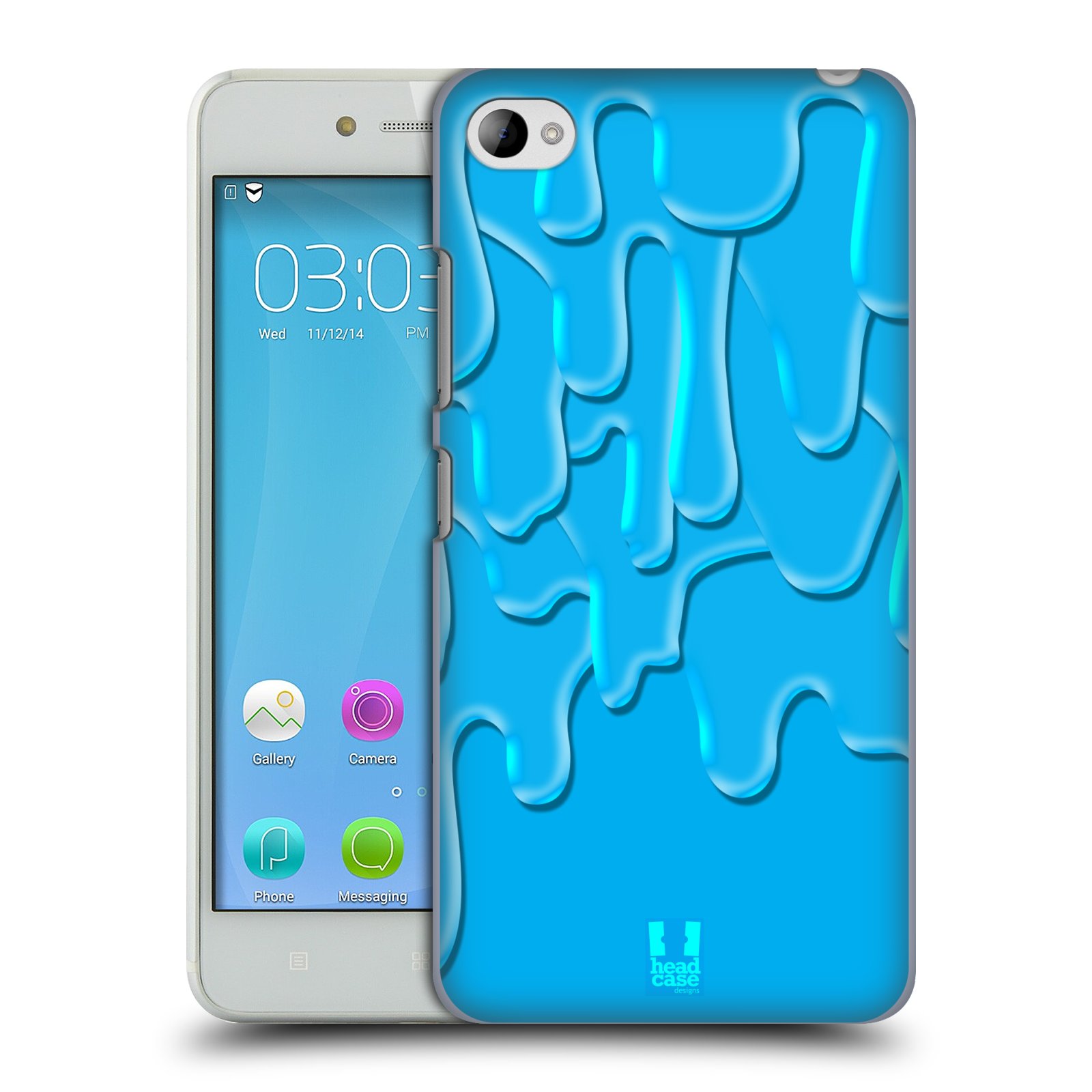 HEAD CASE pevný plastový obal na mobil LENOVO S90 vzor Barevná záplava TYRKYSOVÁ