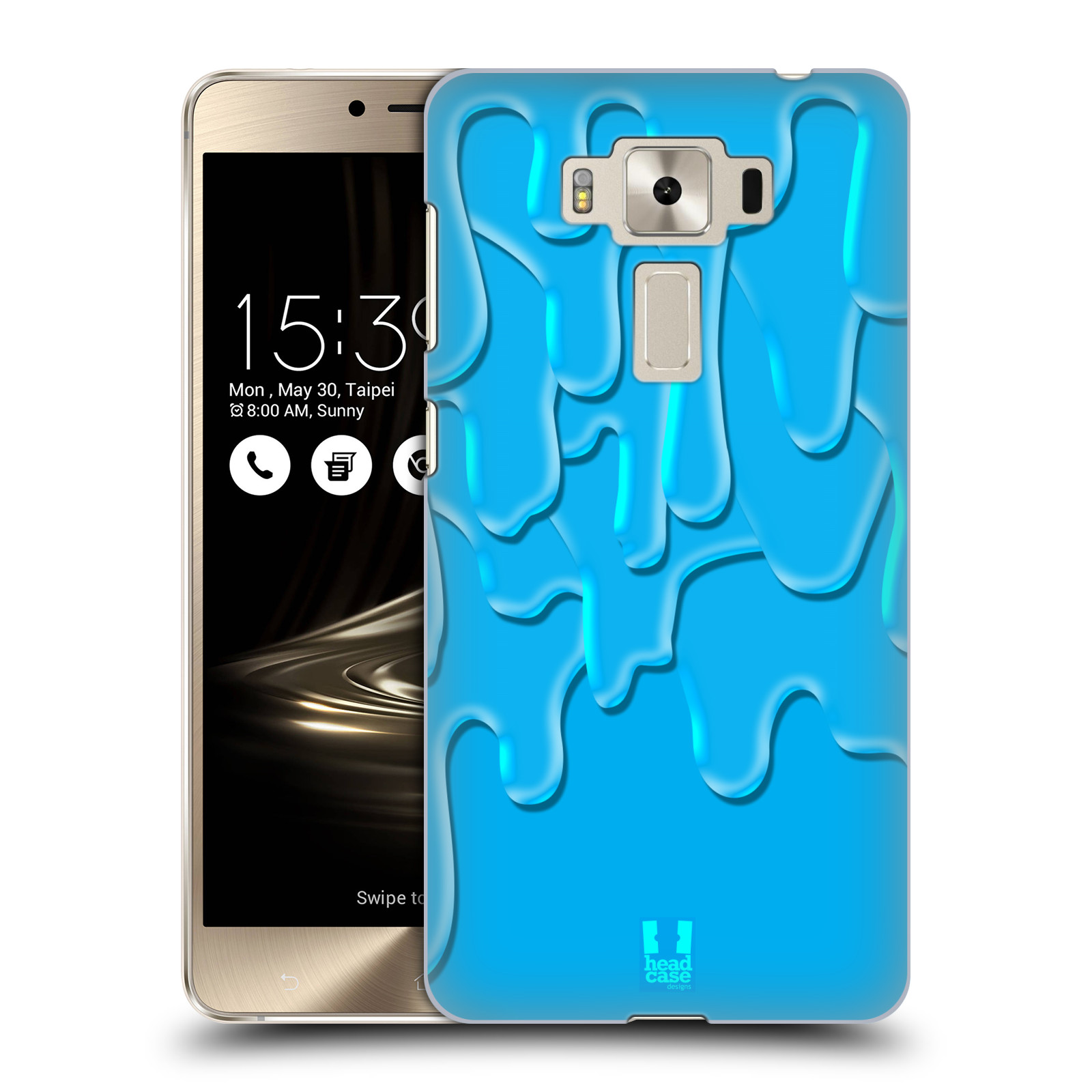 HEAD CASE plastový obal na mobil Asus Zenfone 3 DELUXE ZS550KL vzor Barevná záplava TYRKYSOVÁ