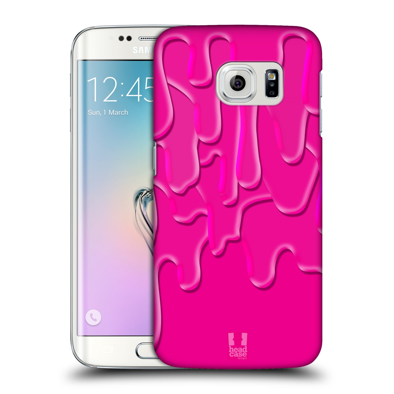 HEAD CASE plastový obal na mobil SAMSUNG Galaxy S6 EDGE (G9250, G925, G925F) vzor Barevná záplava červená anilinová barva