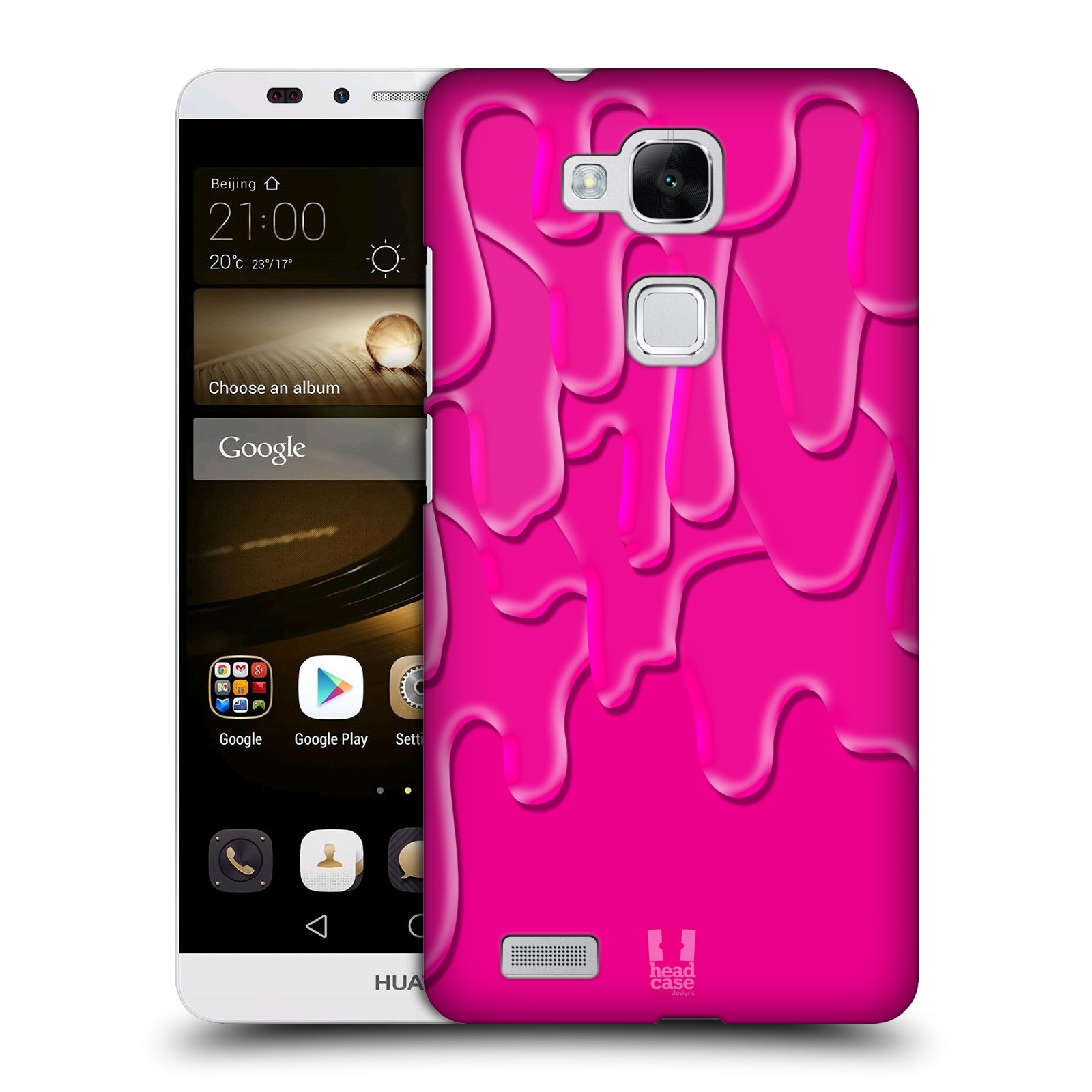 HEAD CASE plastový obal na mobil Huawei Mate 7 vzor Barevná záplava červená anilinová barva