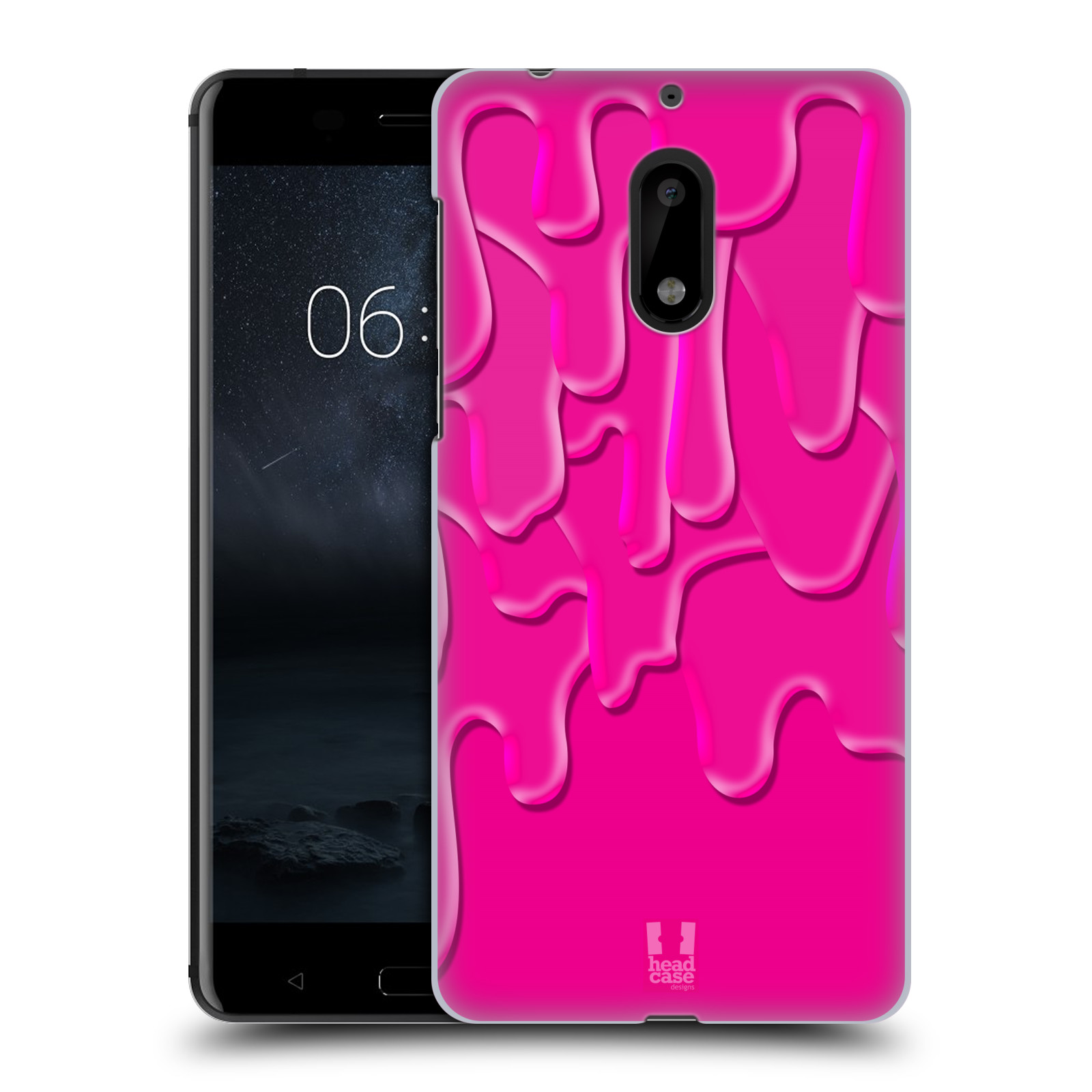 HEAD CASE plastový obal na mobil Nokia 6 vzor Barevná záplava červená anilinová barva