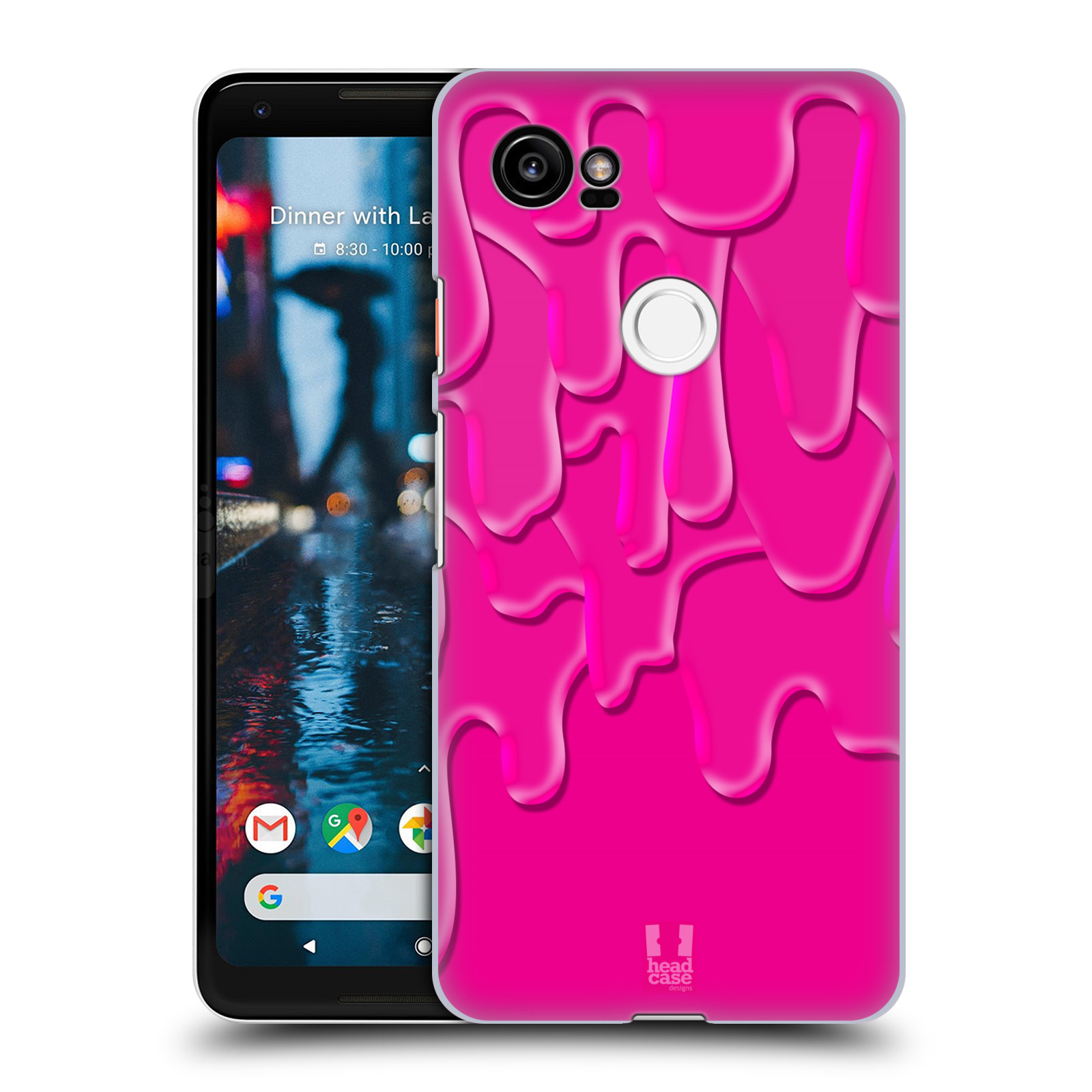 HEAD CASE plastový obal na mobil Google Pixel 2 XL vzor Barevná záplava červená anilinová barva