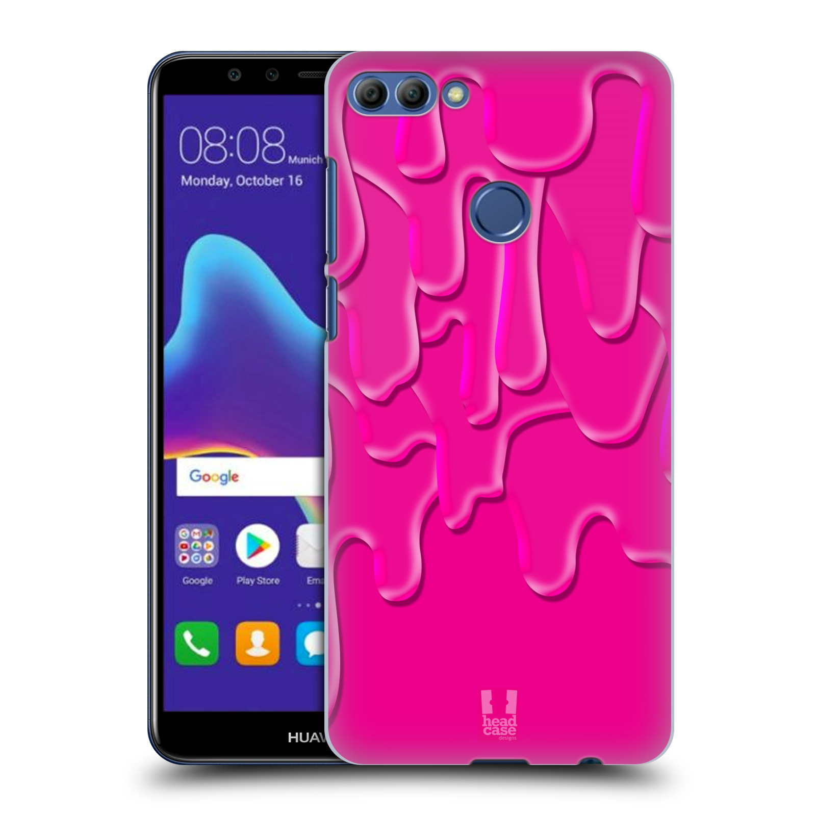 HEAD CASE plastový obal na mobil Huawei Y9 2018 vzor Barevná záplava červená anilinová barva