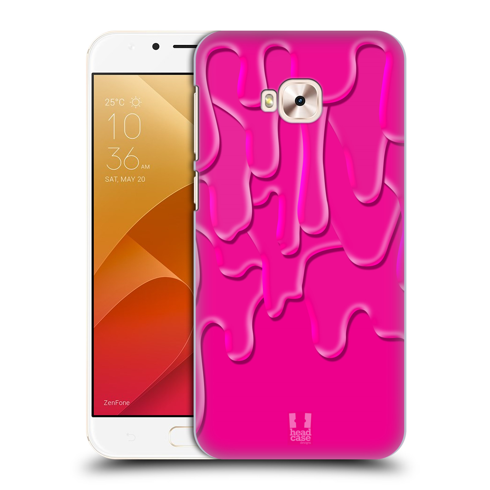 HEAD CASE plastový obal na mobil Asus Zenfone 4 Selfie Pro ZD552KL vzor Barevná záplava červená anilinová barva