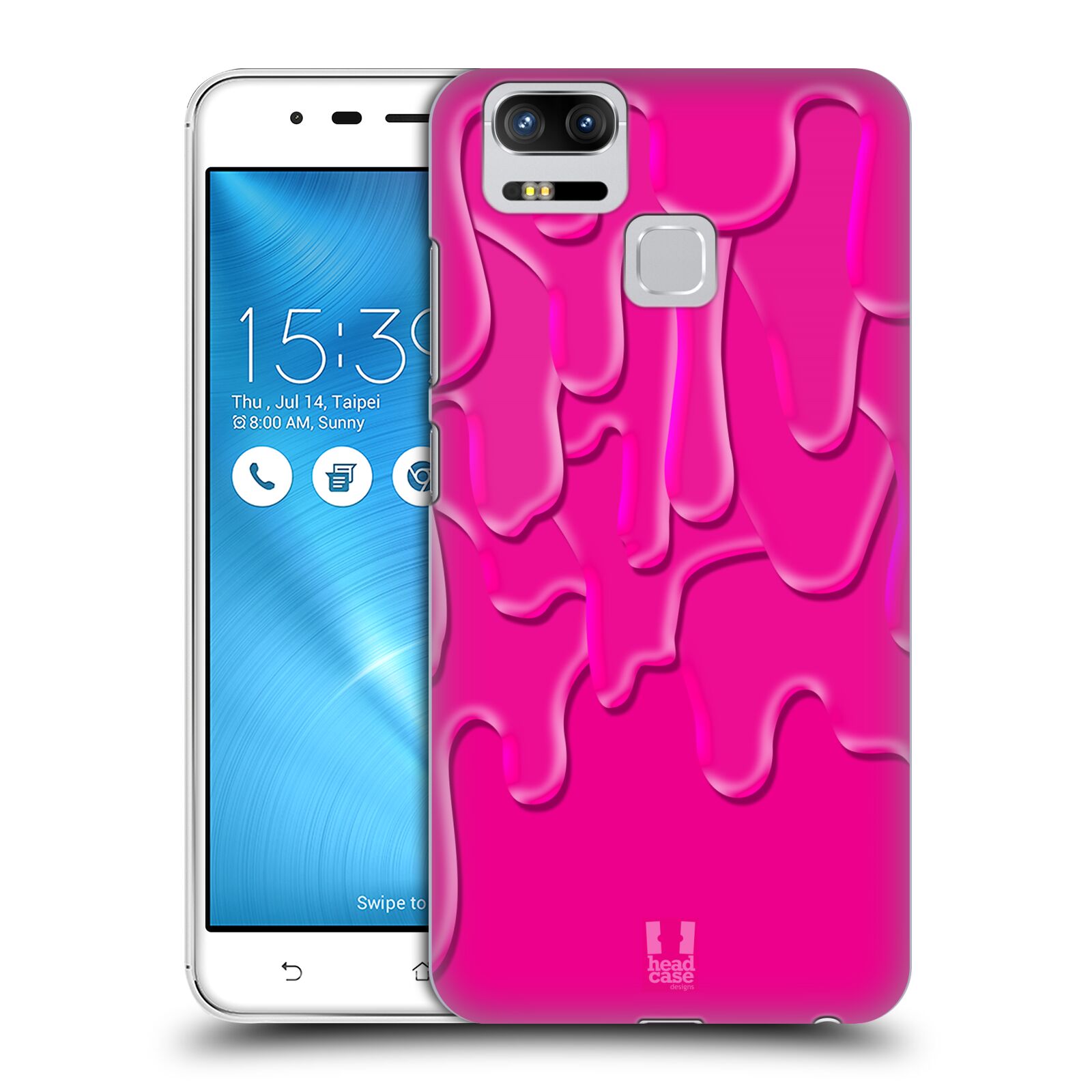 HEAD CASE plastový obal na mobil Asus Zenfone 3 Zoom ZE553KL vzor Barevná záplava červená anilinová barva