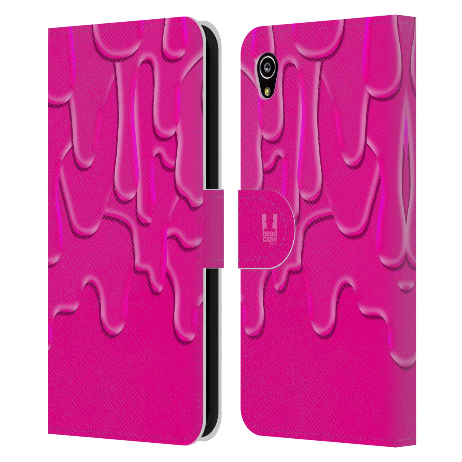 HEAD CASE Flipové pouzdro pro mobil SONY XPERIA M4 AQUA ZÁPLAVA BARVA růžová