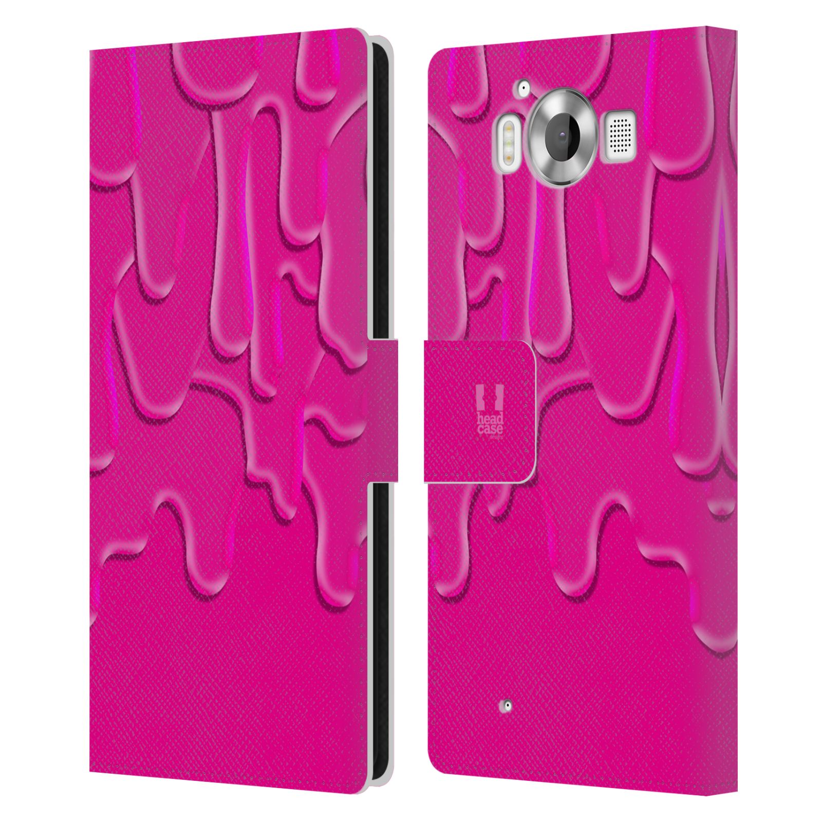 HEAD CASE Flipové pouzdro pro mobil Microsoft Lumia 950 / LUMIA 950 DUAL SIM ZÁPLAVA BARVA růžová