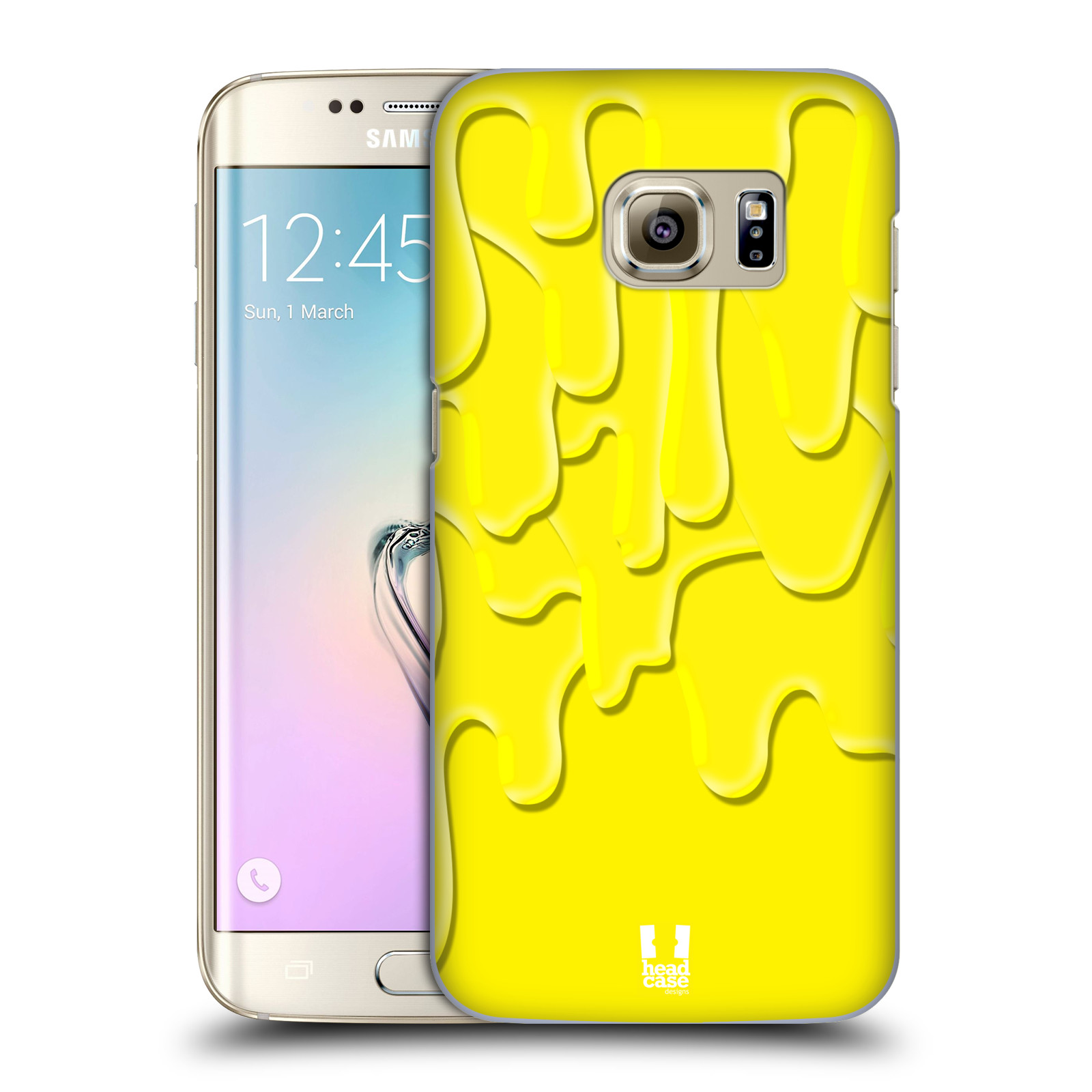 HEAD CASE plastový obal na mobil SAMSUNG GALAXY S7 EDGE vzor Barevná záplava žlutá