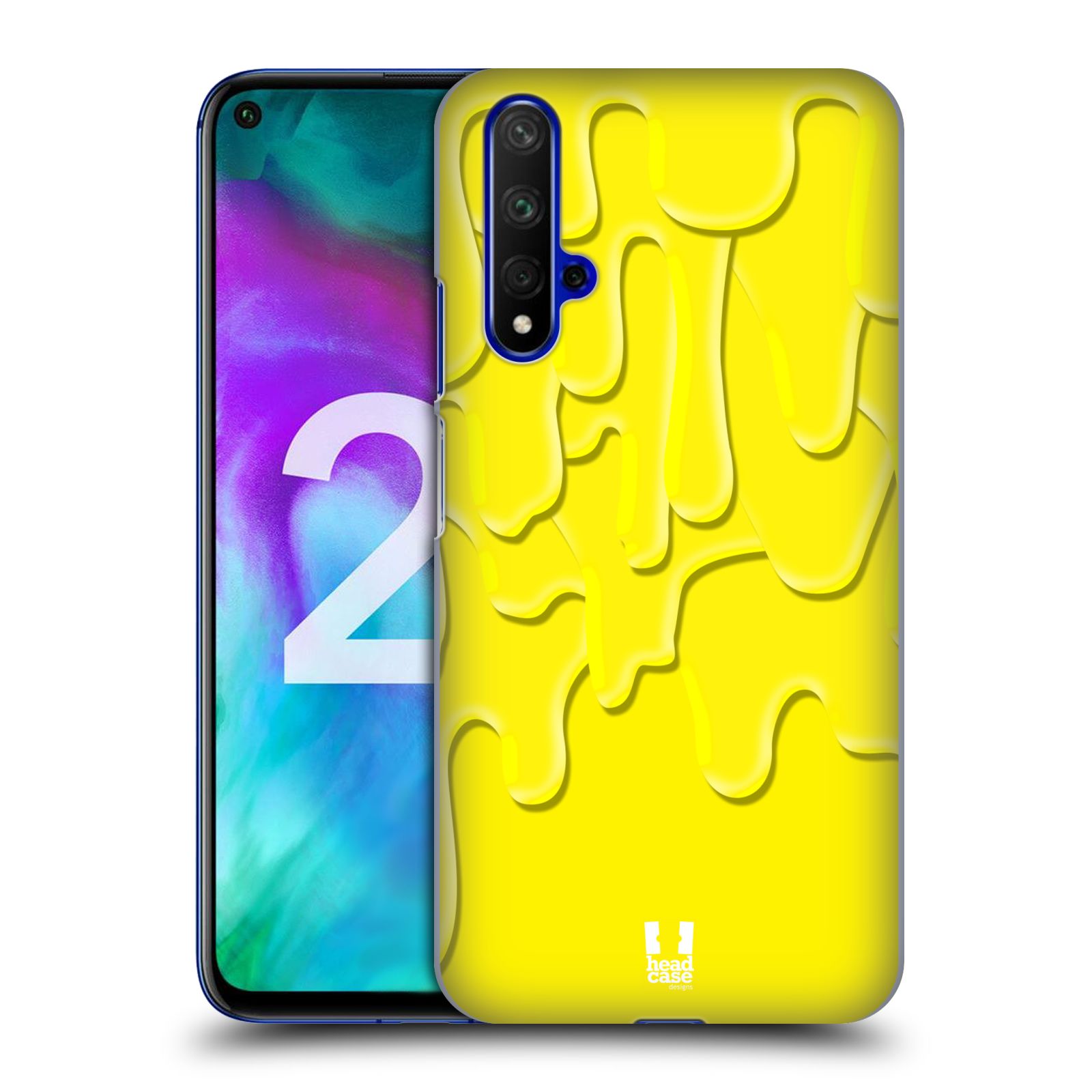 Pouzdro na mobil Honor 20 - HEAD CASE - vzor Barevná záplava žlutá