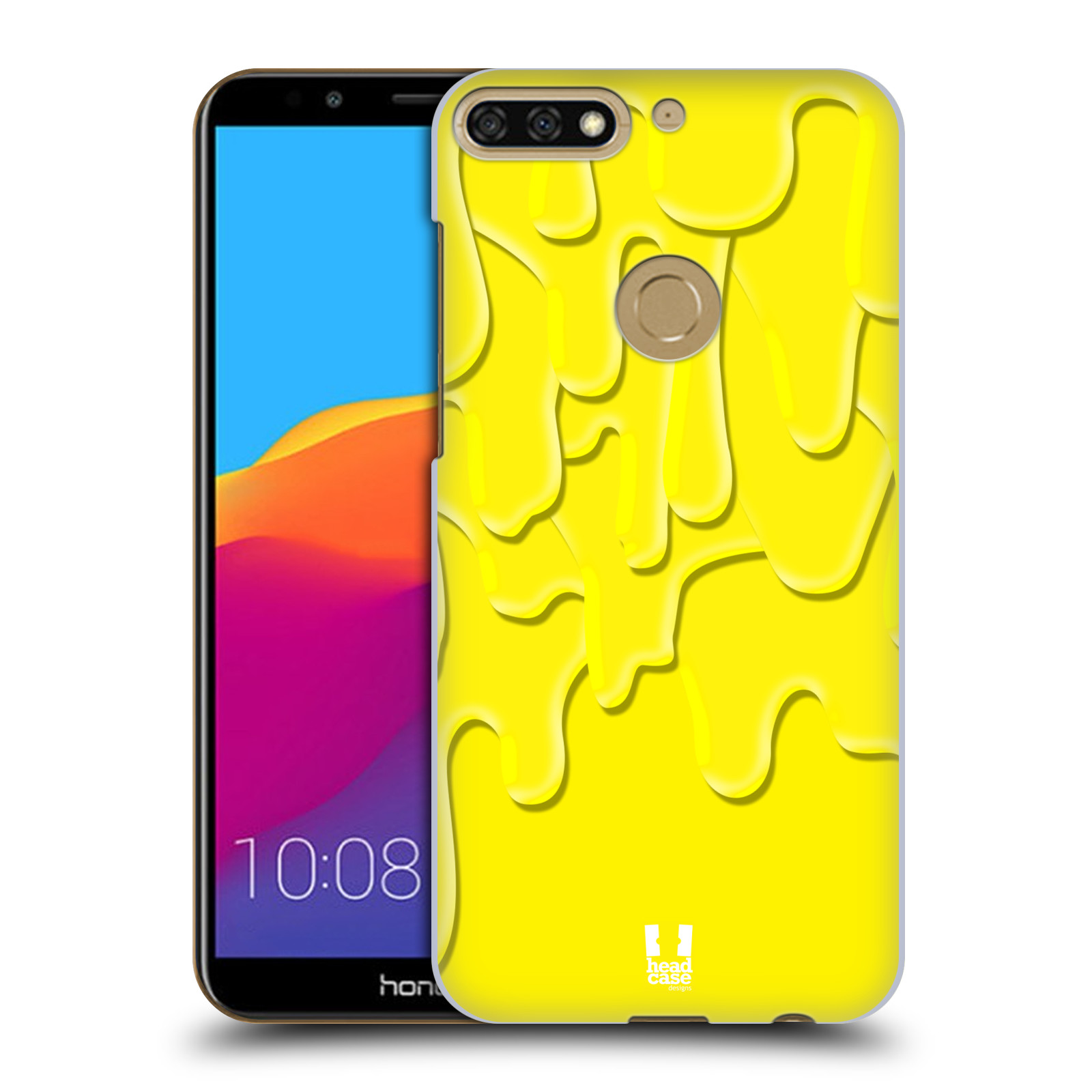 HEAD CASE plastový obal na mobil Honor 7c vzor Barevná záplava žlutá
