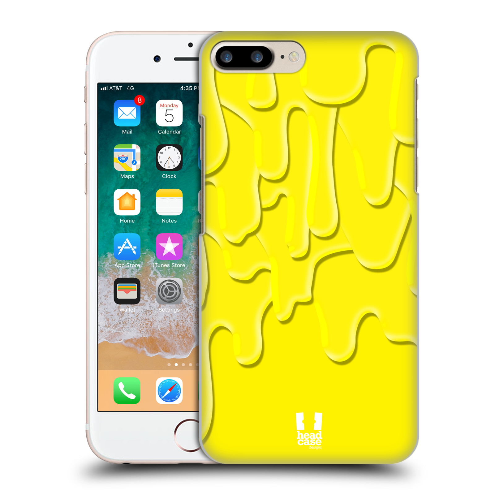 HEAD CASE plastový obal na mobil Apple Iphone 7 PLUS vzor Barevná záplava žlutá