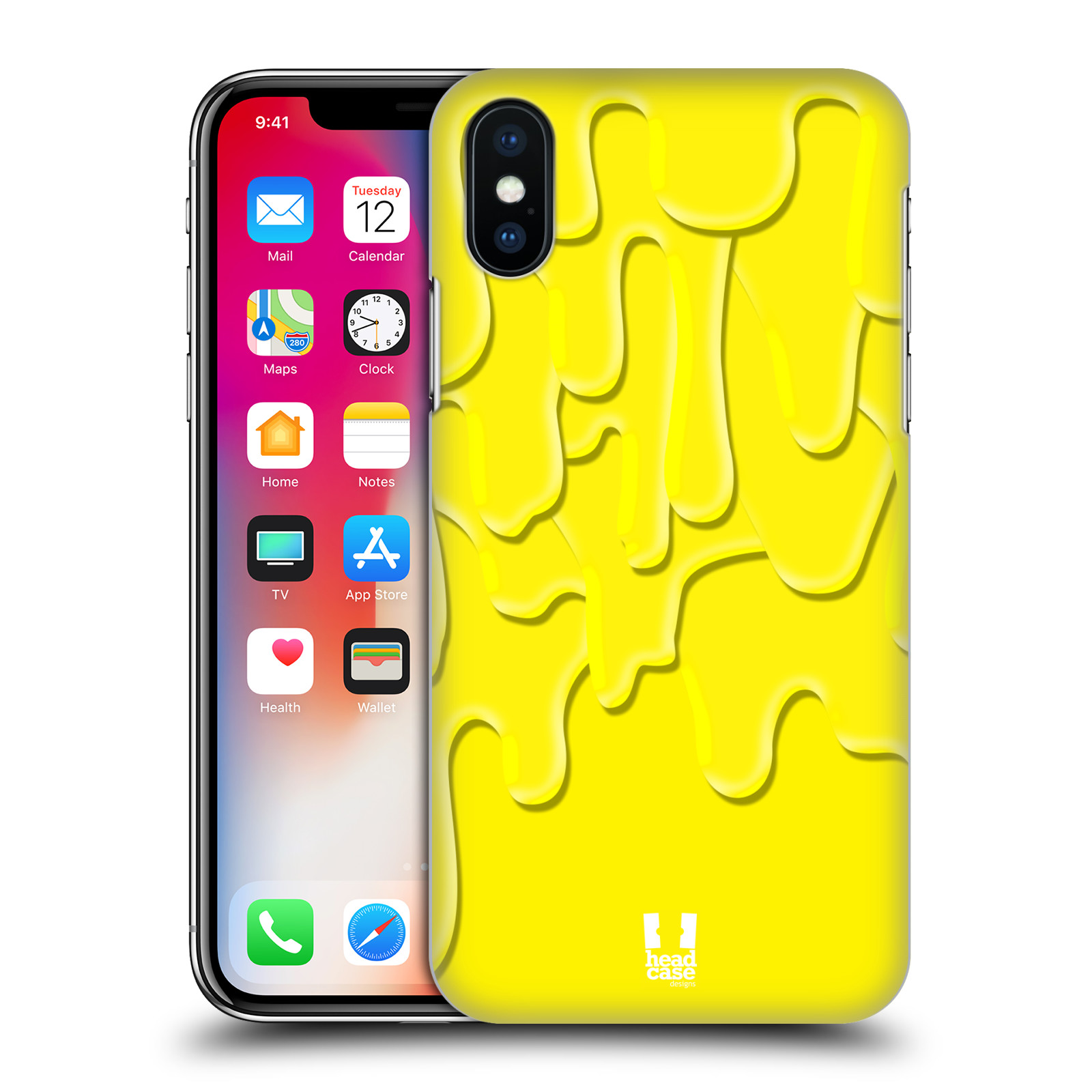 HEAD CASE plastový obal na mobil Apple Iphone X / XS vzor Barevná záplava žlutá
