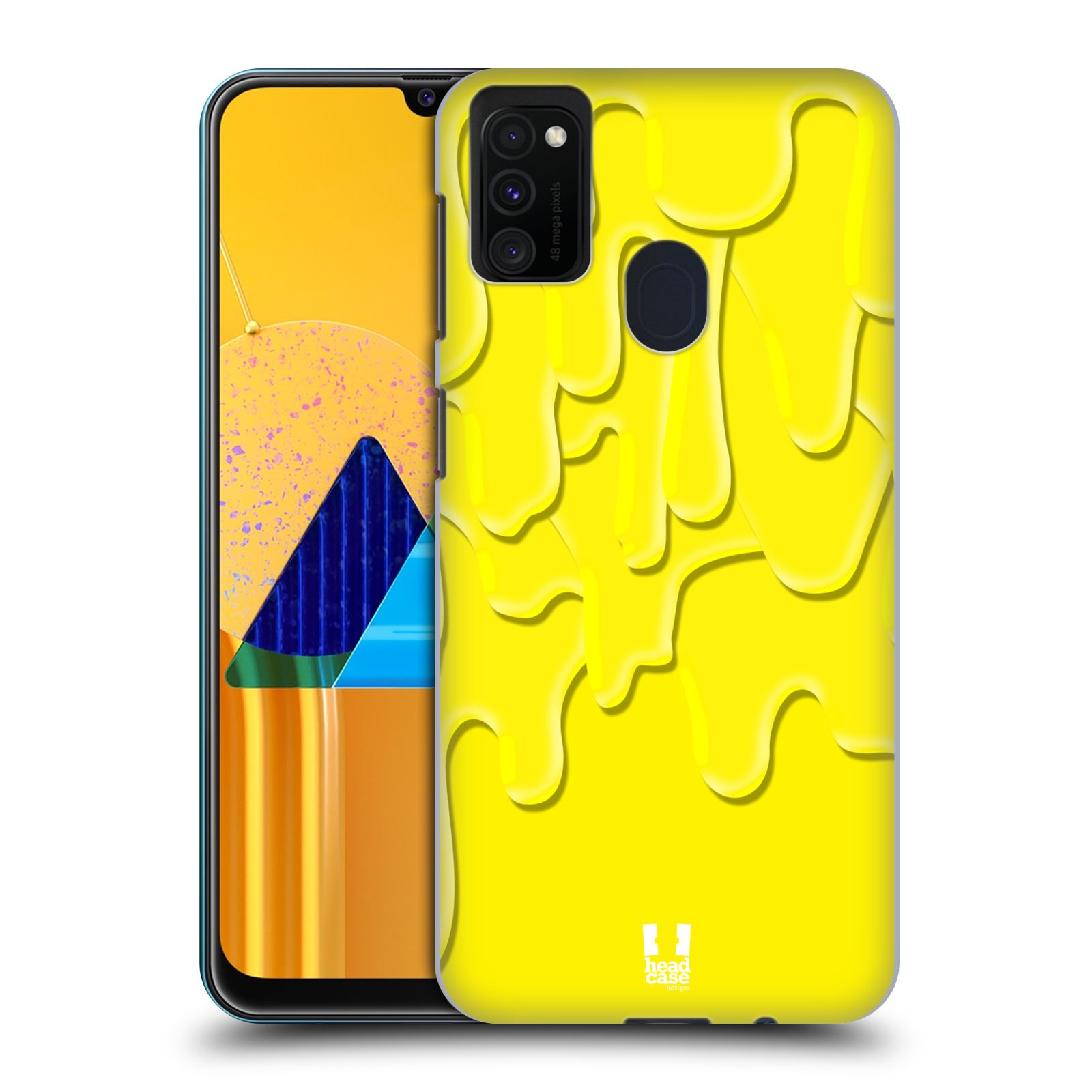 Zadní kryt na mobil Samsung Galaxy M21 vzor Barevná záplava žlutá
