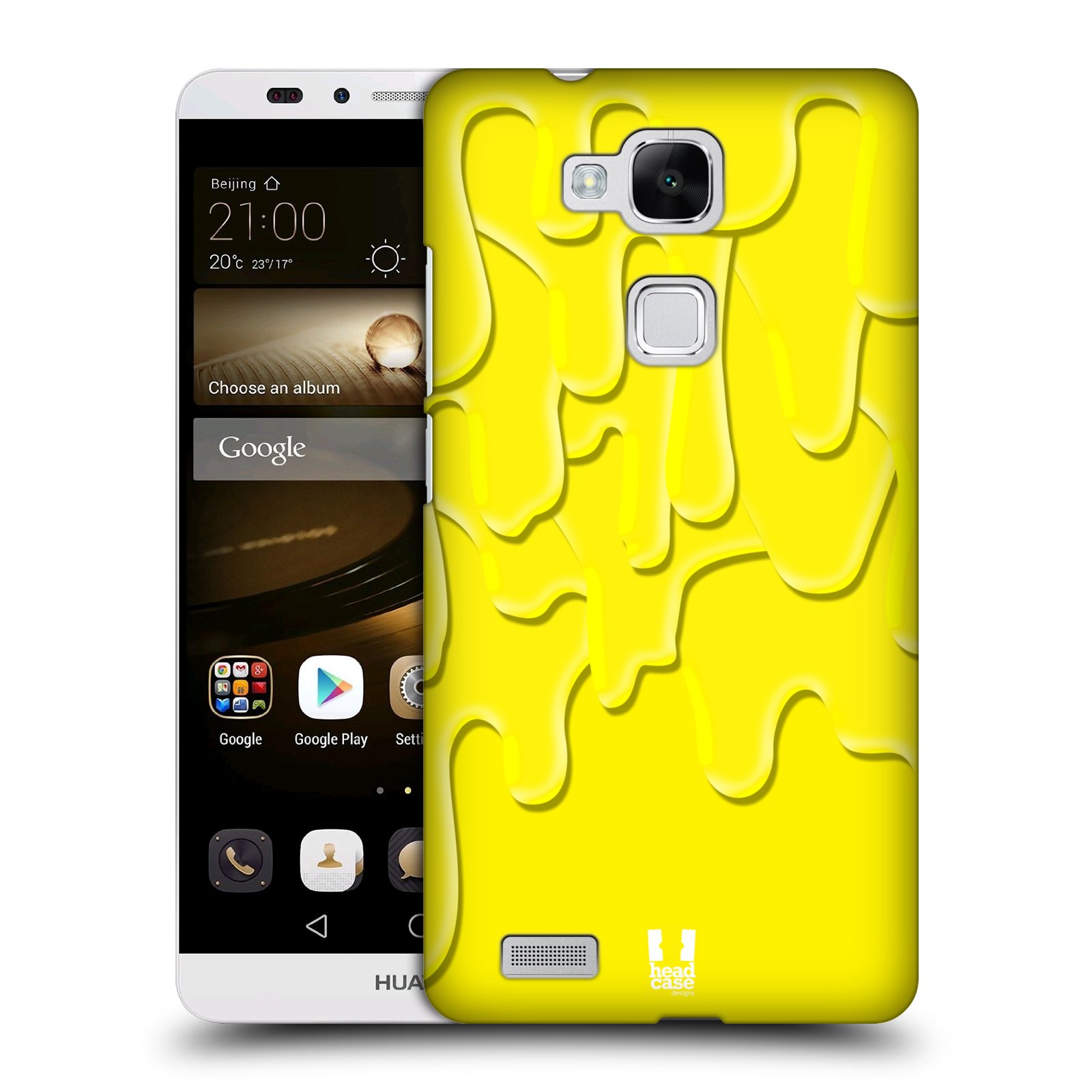 HEAD CASE plastový obal na mobil Huawei Mate 7 vzor Barevná záplava žlutá