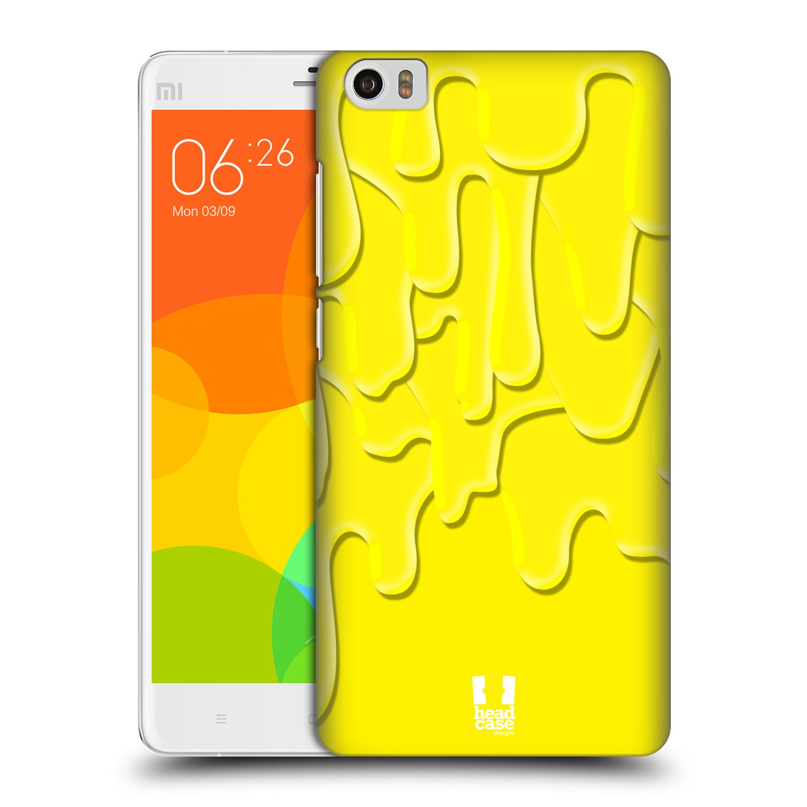 HEAD CASE pevný plastový obal na mobil XIAOMI Mi Note vzor Barevná záplava žlutá