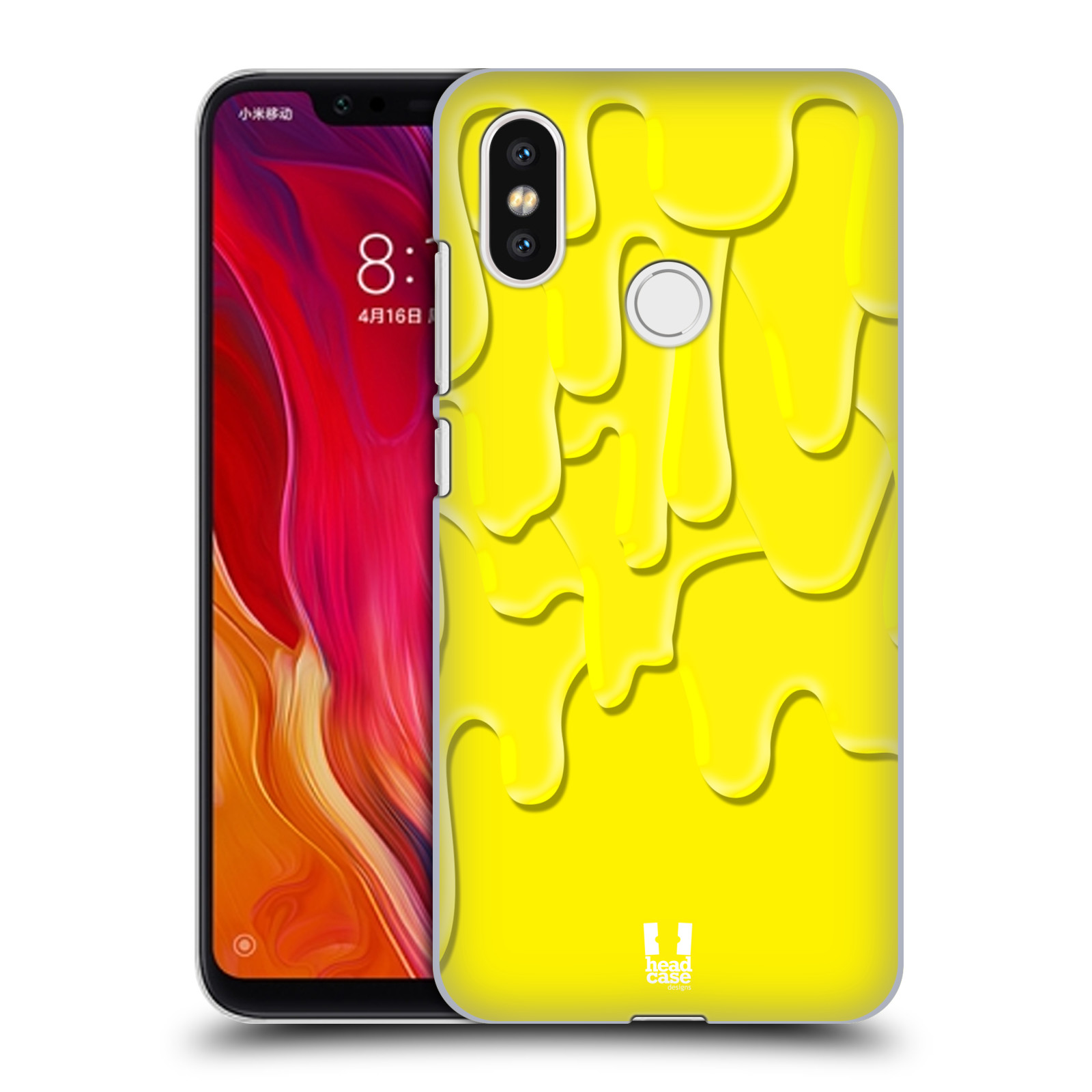 HEAD CASE plastový obal na mobil Xiaomi Mi 8 vzor Barevná záplava žlutá