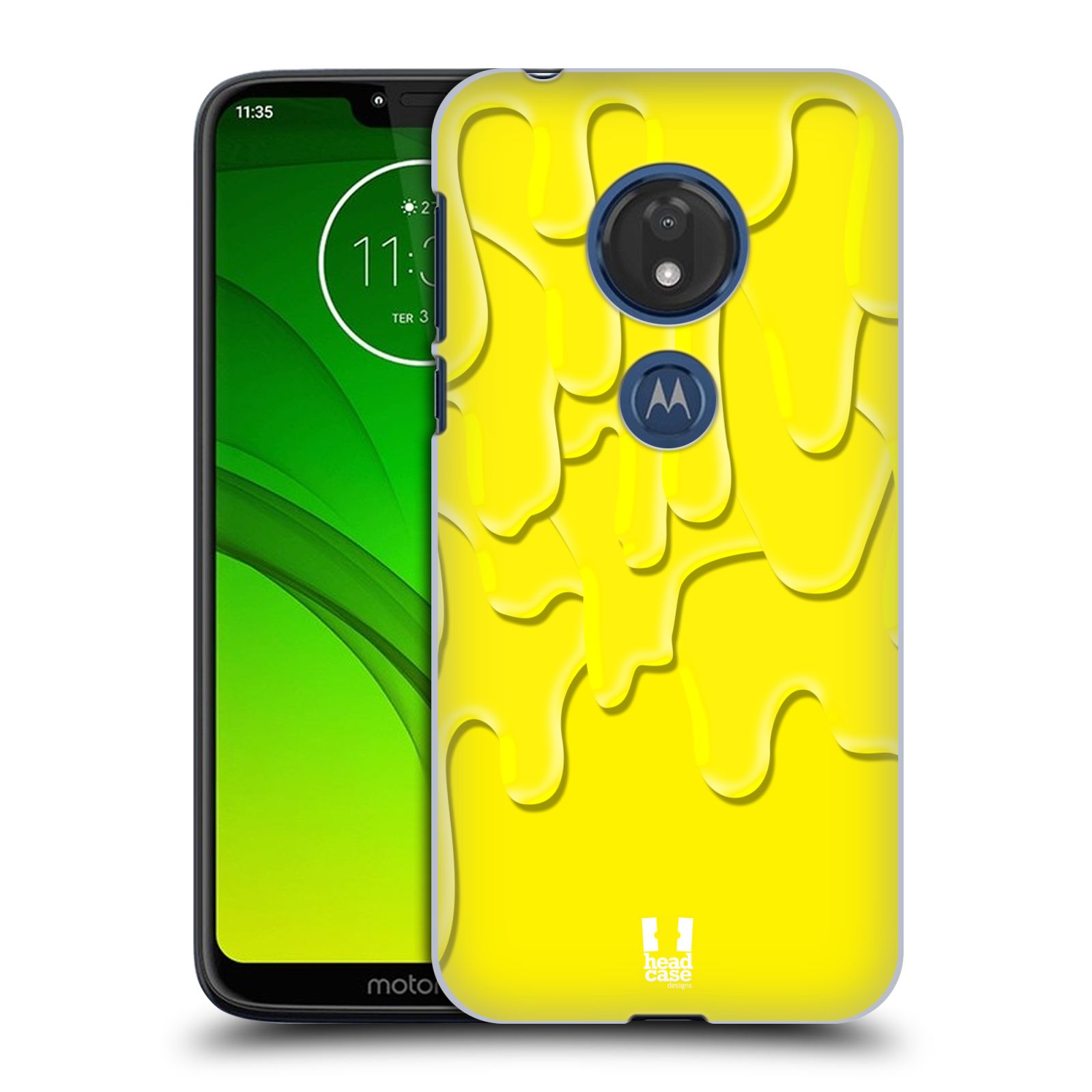 Pouzdro na mobil Motorola Moto G7 Play vzor Barevná záplava žlutá