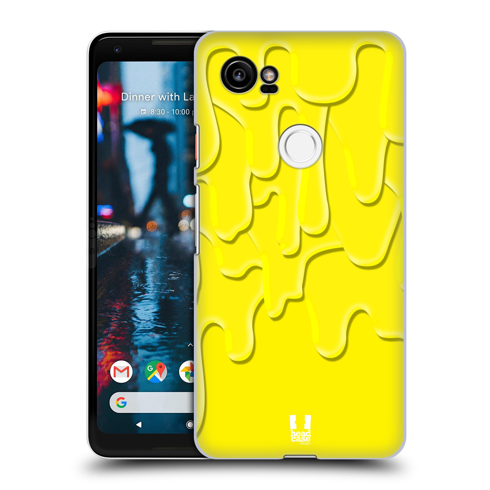 HEAD CASE plastový obal na mobil Google Pixel 2 XL vzor Barevná záplava žlutá