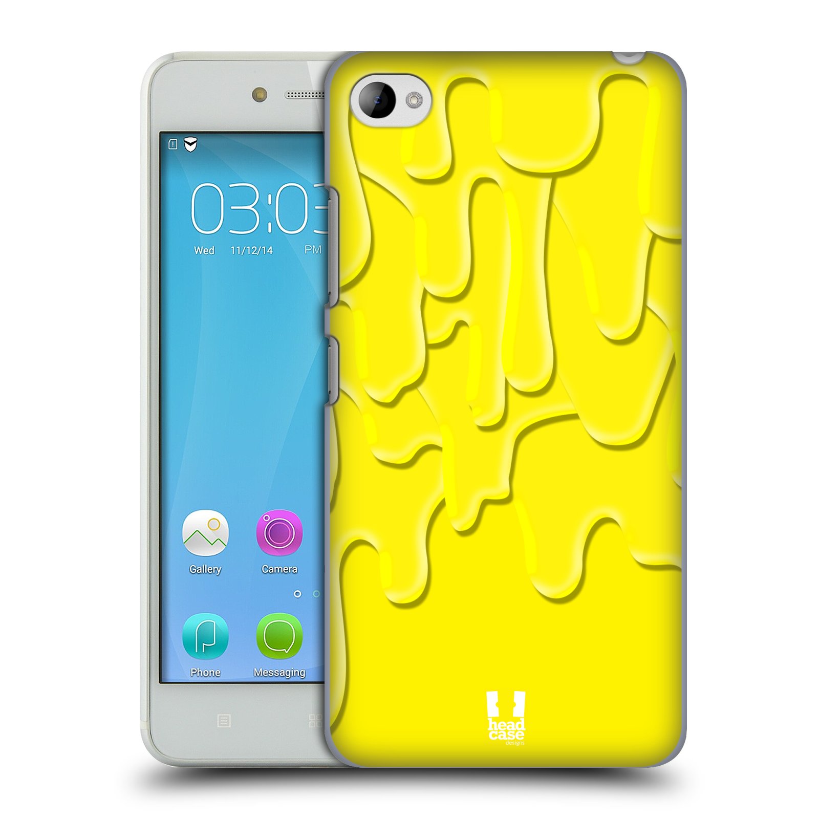 HEAD CASE pevný plastový obal na mobil LENOVO S90 vzor Barevná záplava žlutá