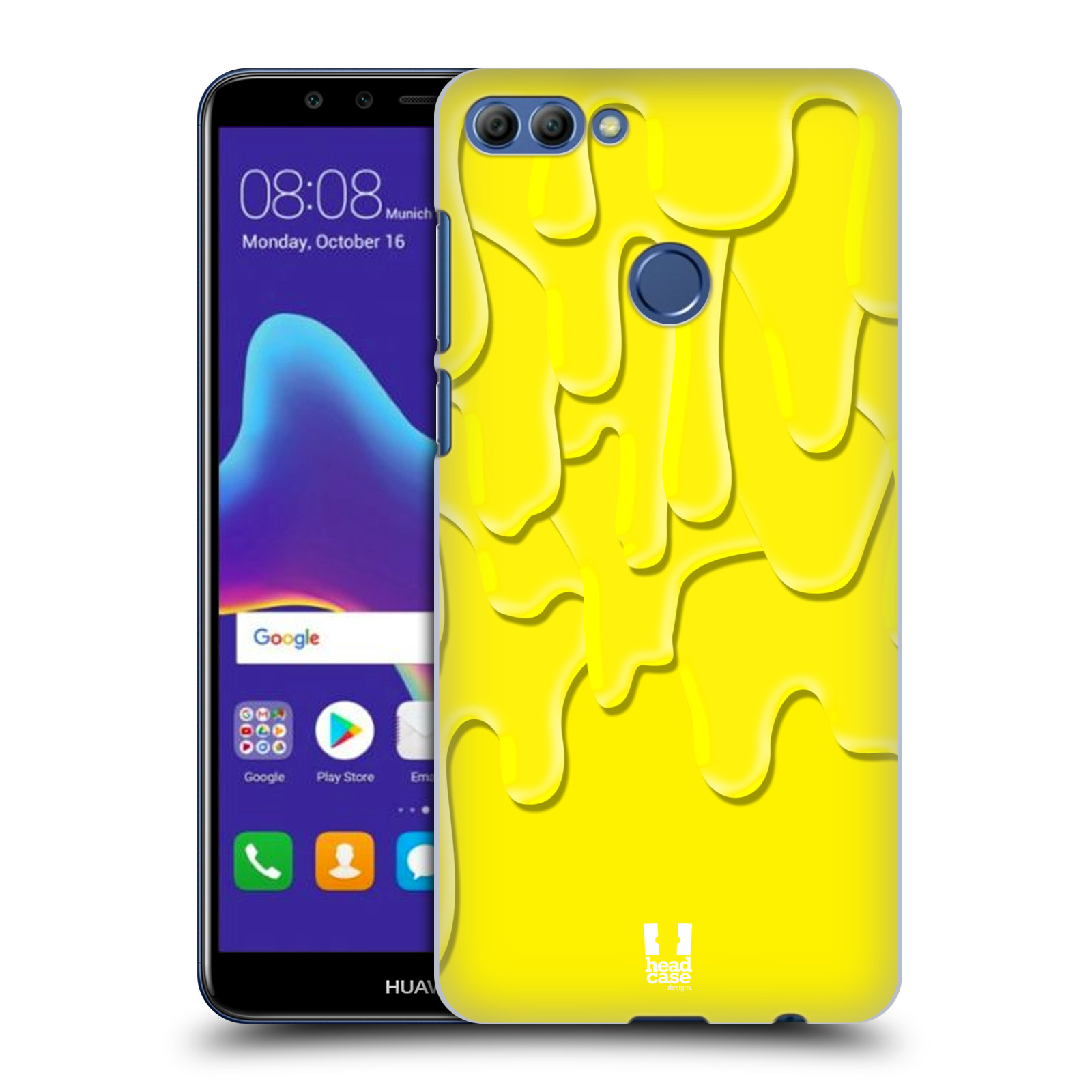 HEAD CASE plastový obal na mobil Huawei Y9 2018 vzor Barevná záplava žlutá