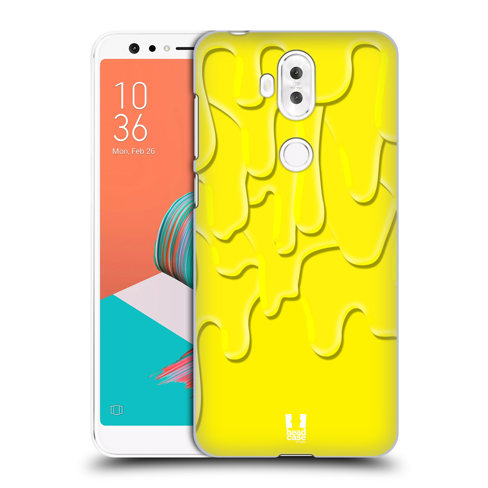 HEAD CASE plastový obal na mobil Asus Zenfone 5 LITE ZC600KL vzor Barevná záplava žlutá
