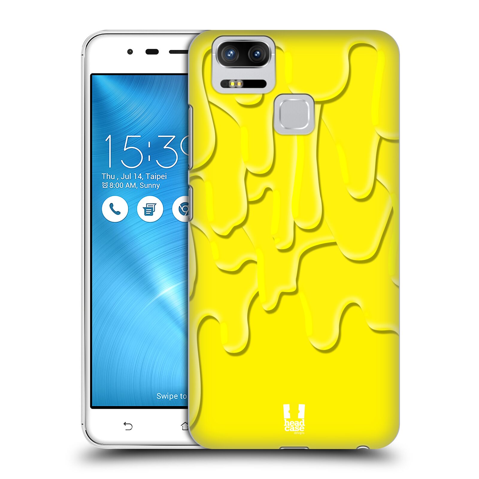 HEAD CASE plastový obal na mobil Asus Zenfone 3 Zoom ZE553KL vzor Barevná záplava žlutá