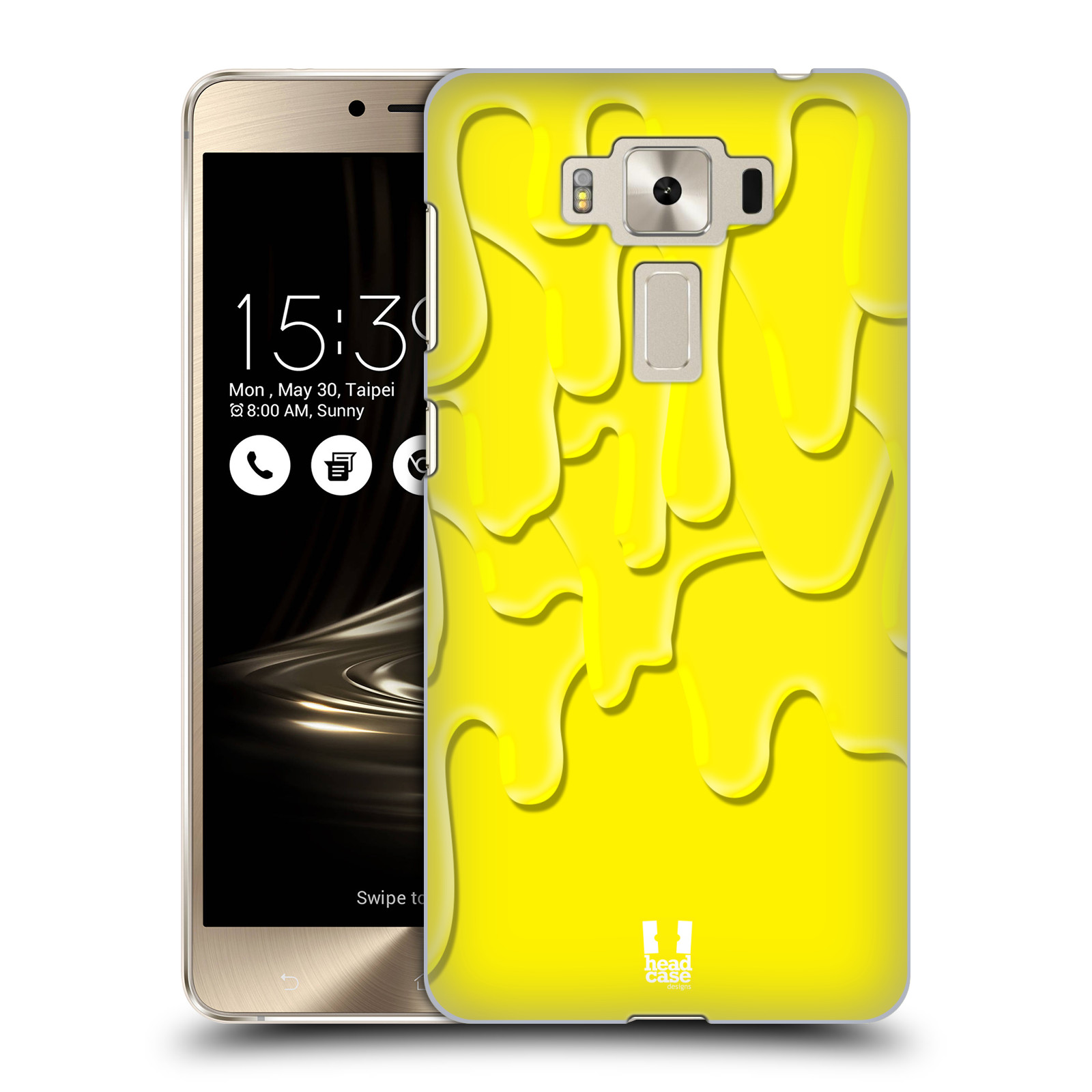 HEAD CASE plastový obal na mobil Asus Zenfone 3 DELUXE ZS550KL vzor Barevná záplava žlutá
