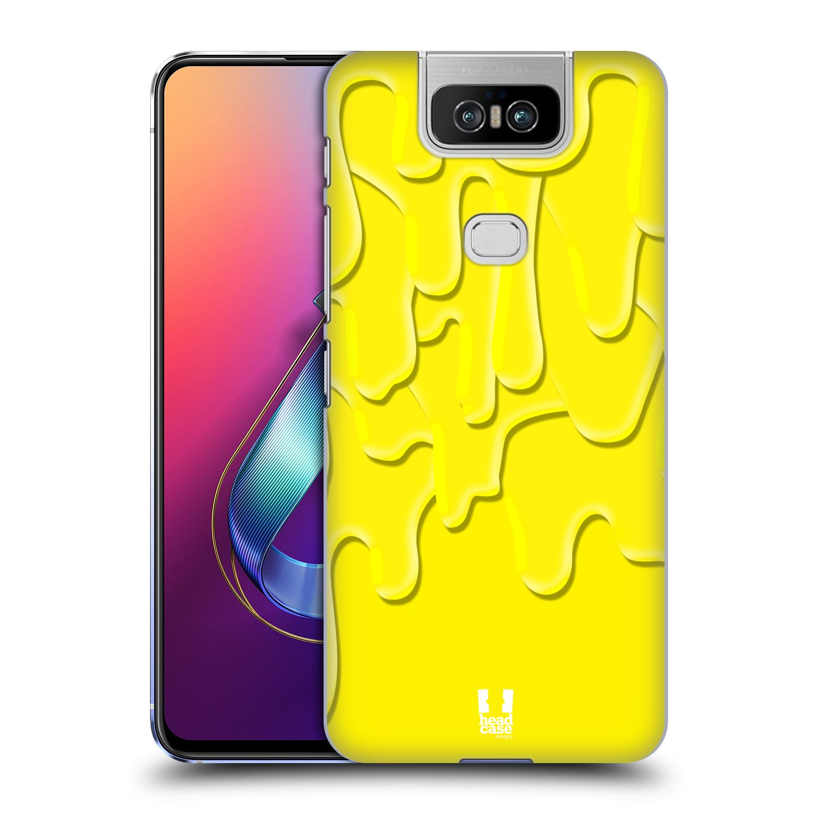 Pouzdro na mobil Asus Zenfone 6 ZS630KL - HEAD CASE - vzor Barevná záplava žlutá
