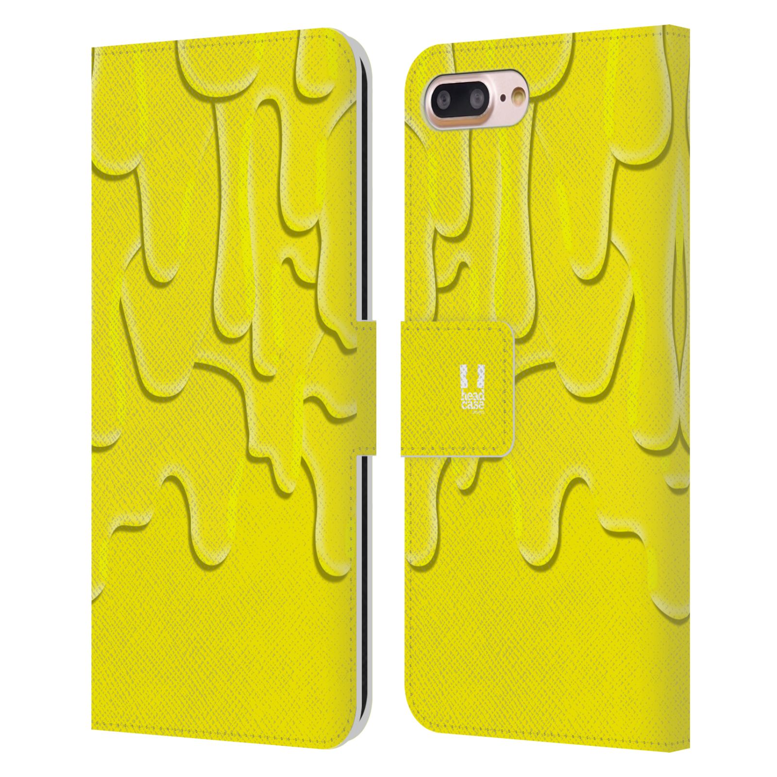 HEAD CASE Flipové pouzdro pro mobil Apple Iphone 7 PLUS / 8 PLUS ZÁPLAVA BARVA žlutá