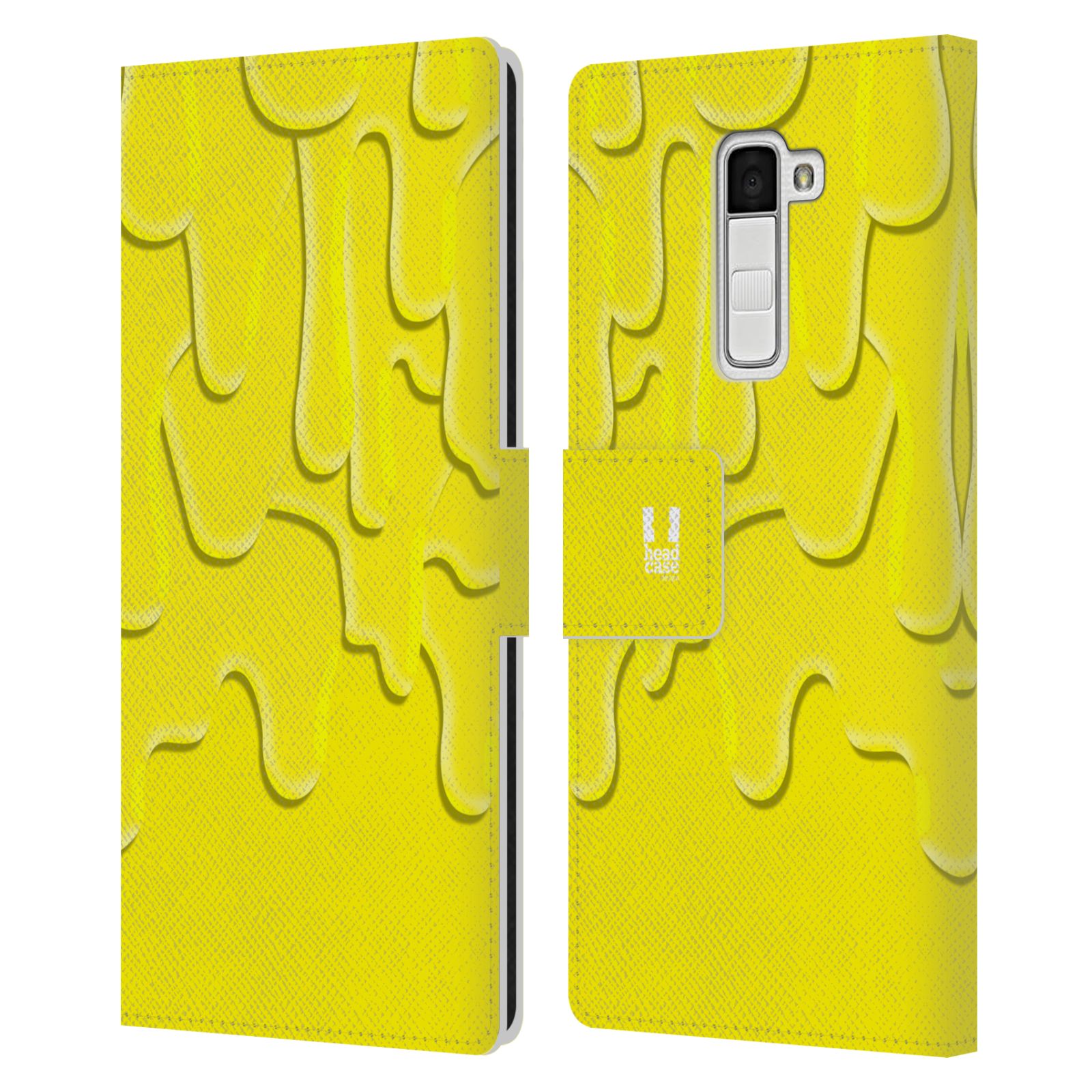 HEAD CASE Flipové pouzdro pro mobil LG K10 ZÁPLAVA BARVA žlutá