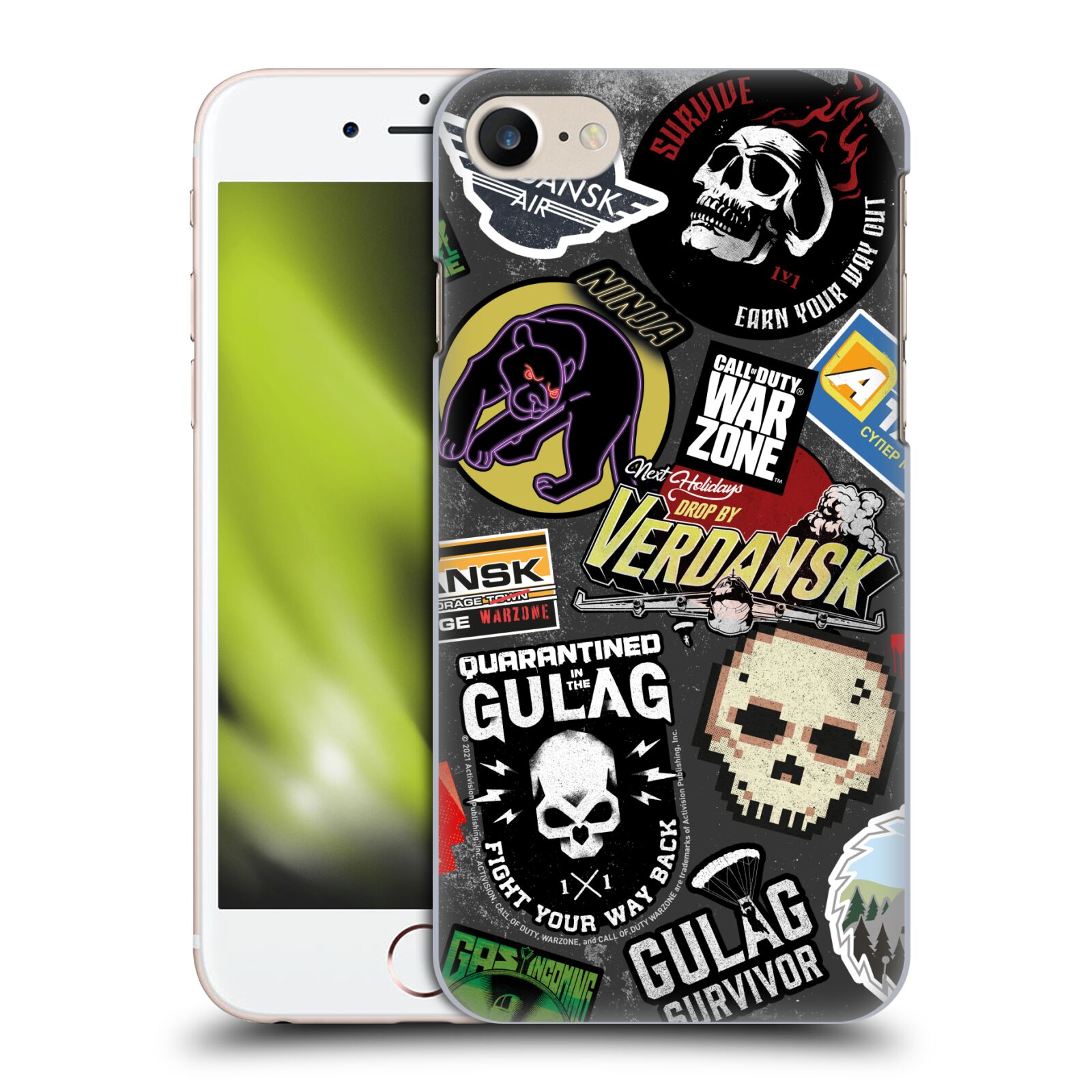 Zadní obal pro mobil Apple Iphone 7/8/SE2020 - HEAD CASE - Call of Duty Warzone - Sticker Bomb