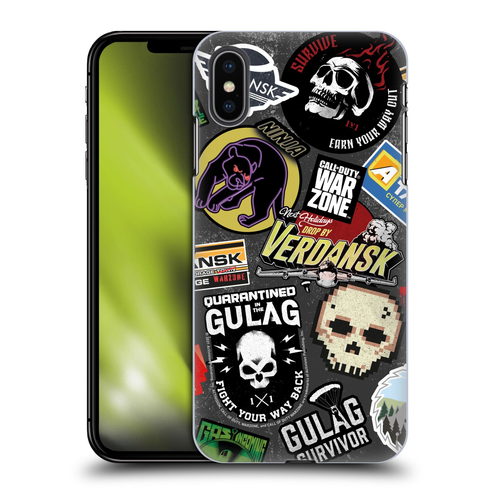Zadní obal pro mobil Apple Iphone XS MAX - HEAD CASE - Call of Duty Warzone - Sticker Bomb
