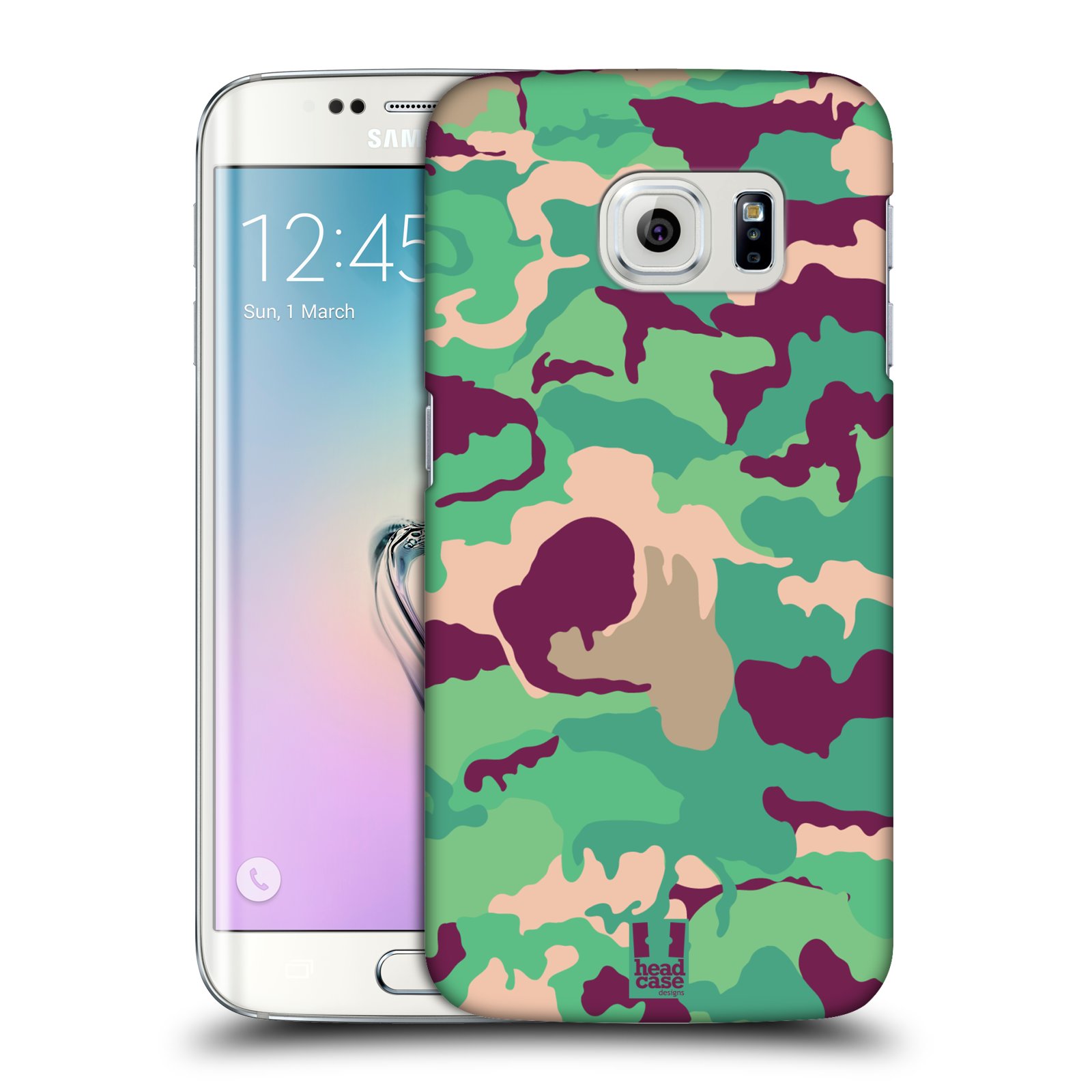 HEAD CASE plastový obal na mobil SAMSUNG Galaxy S6 EDGE (G9250, G925, G925F) vzor Barevná kamufláž VOJENSKÁ