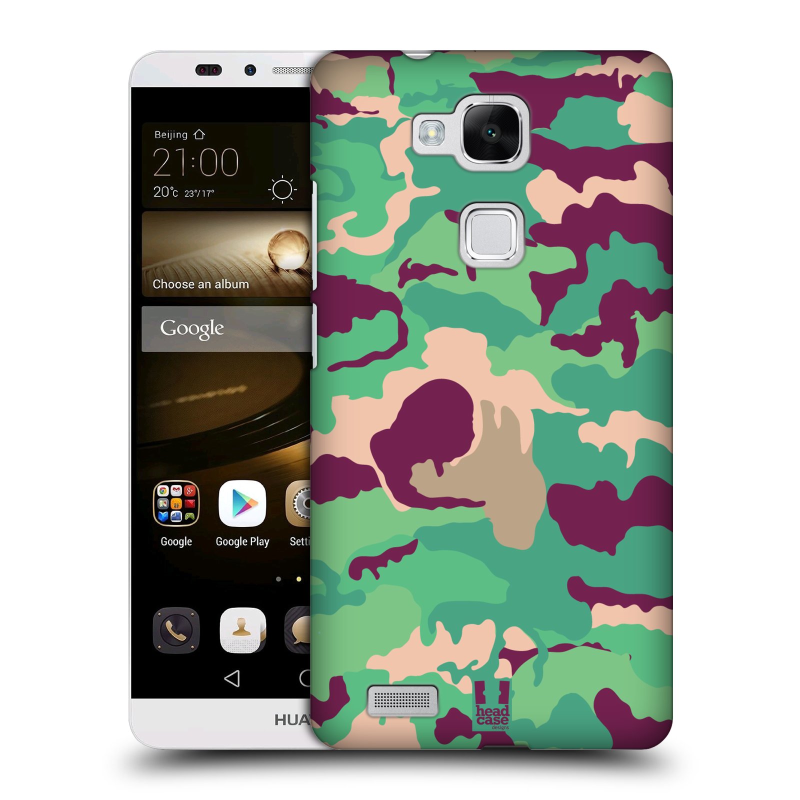 HEAD CASE plastový obal na mobil Huawei Mate 7 vzor Barevná kamufláž VOJENSKÁ