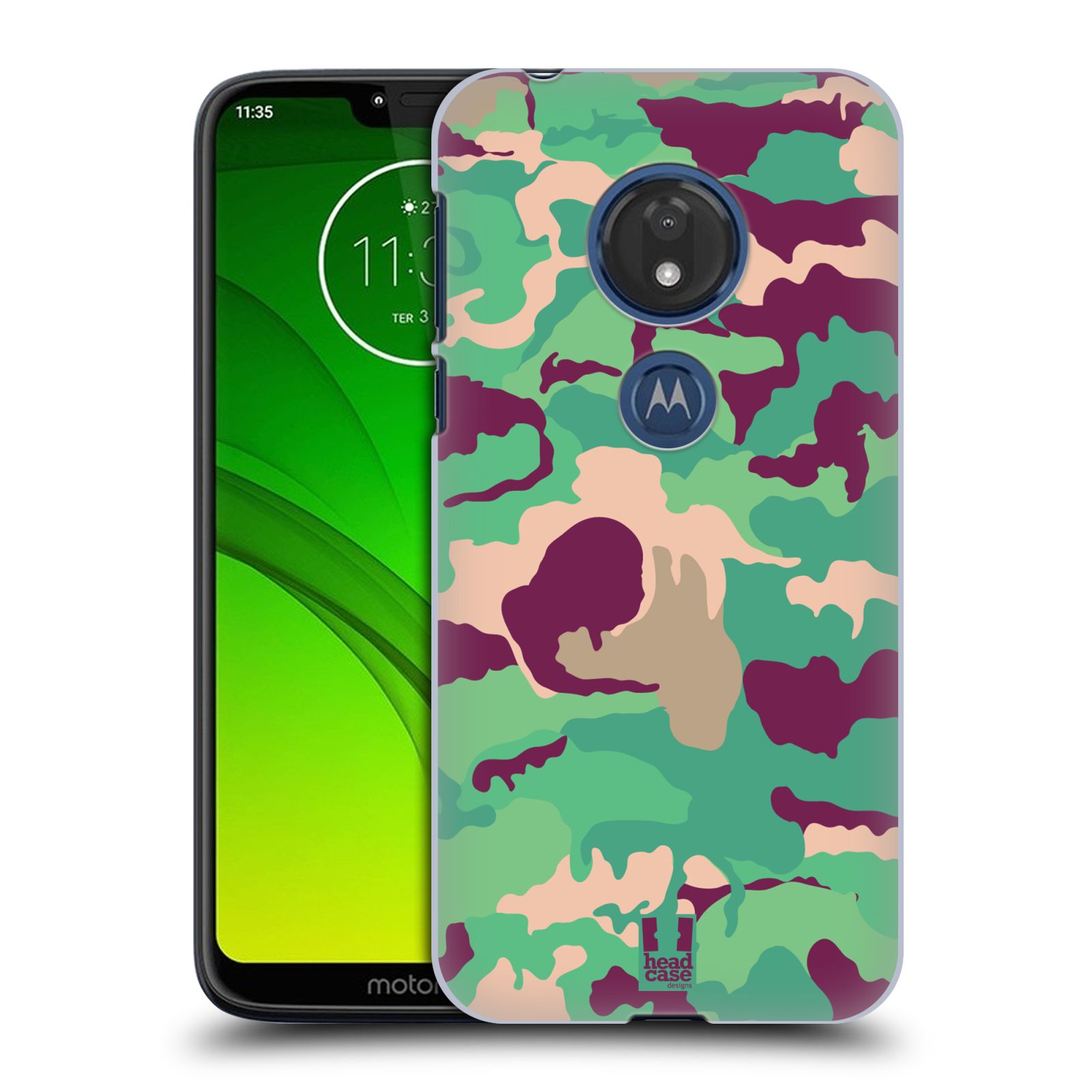 Pouzdro na mobil Motorola Moto G7 Play vzor Barevná kamufláž VOJENSKÁ