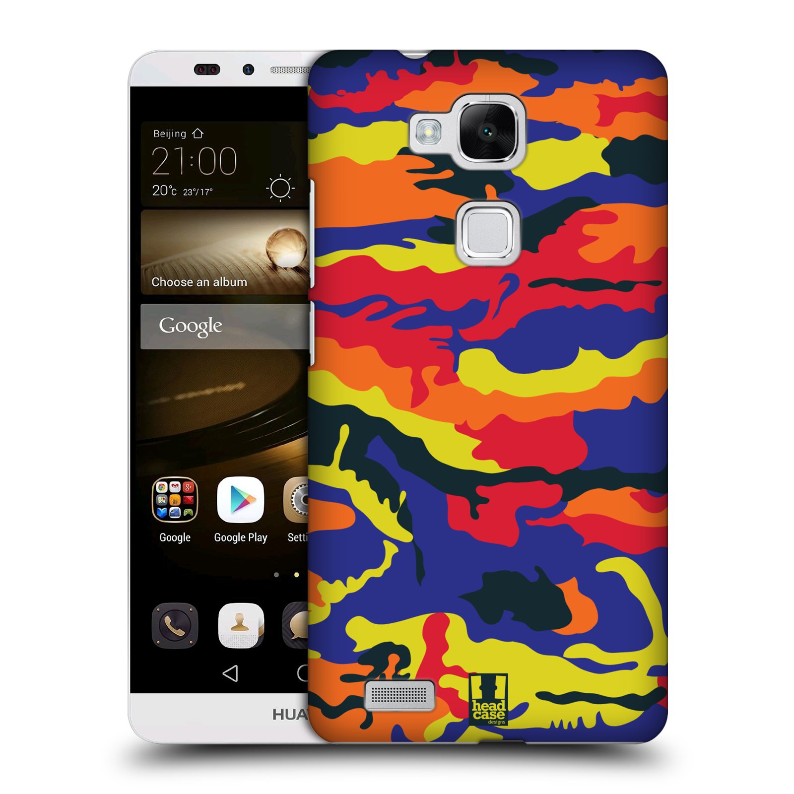 HEAD CASE plastový obal na mobil Huawei Mate 7 vzor Barevná kamufláž RGB