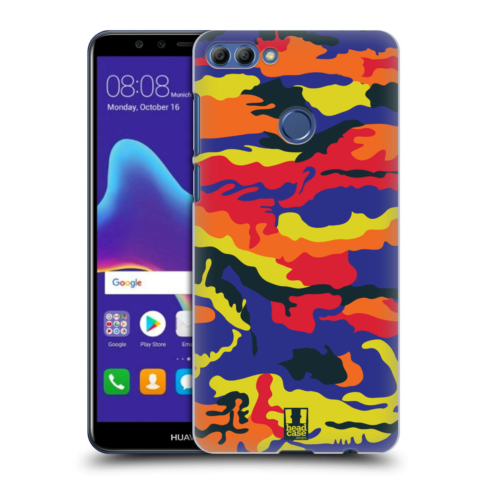 HEAD CASE plastový obal na mobil Huawei Y9 2018 vzor Barevná kamufláž RGB