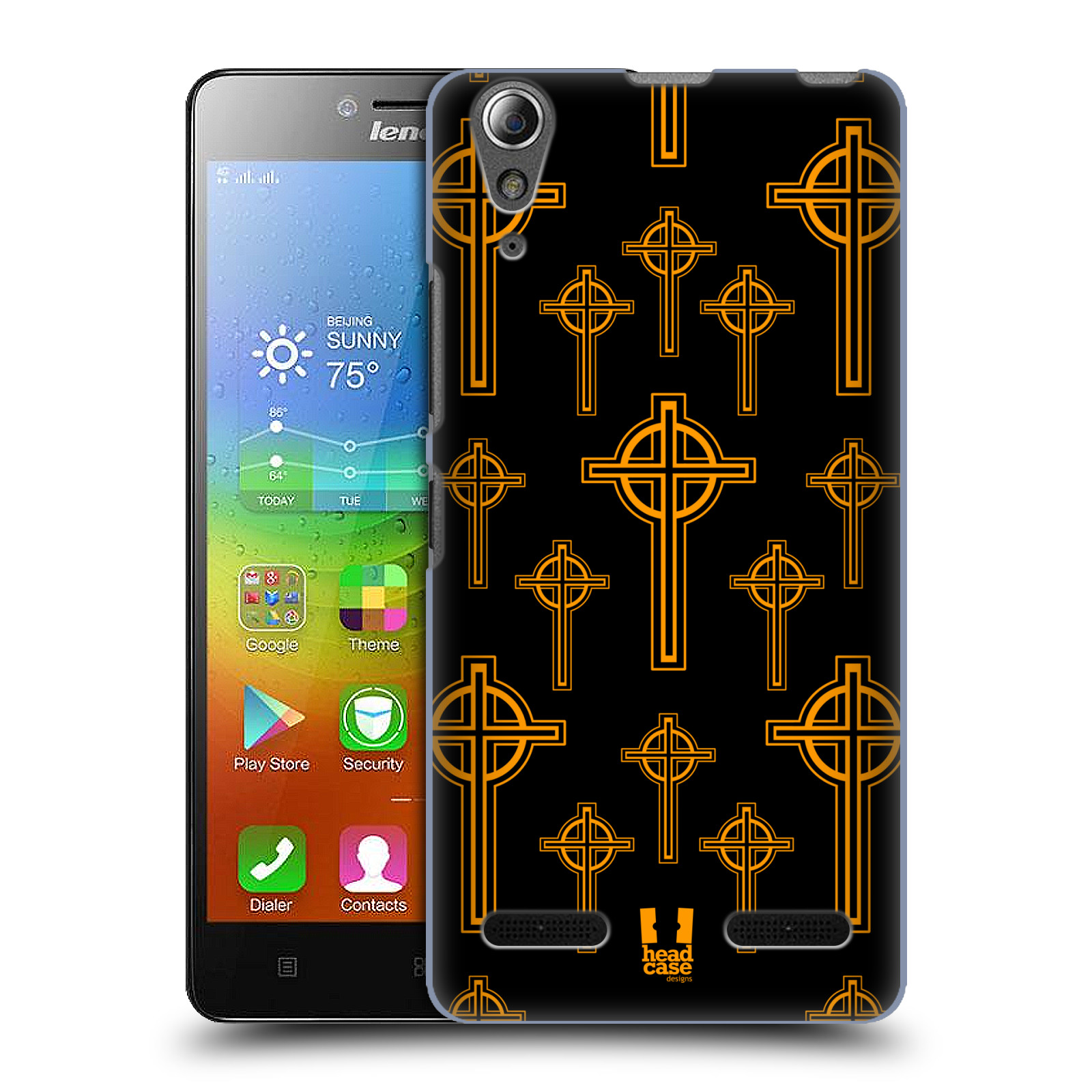 HEAD CASE pevný plastový obal na mobil LENOVO A6000 / A6000 PLUS vzor Kříž Cross KELTSKÝ KŘÍŽ