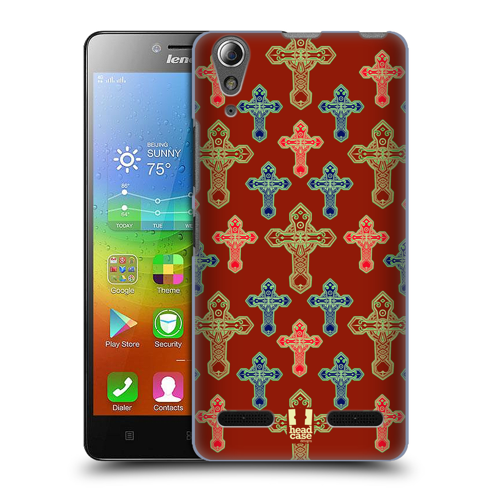 HEAD CASE pevný plastový obal na mobil LENOVO A6000 / A6000 PLUS vzor Kříž Cross KŘÍŽKY