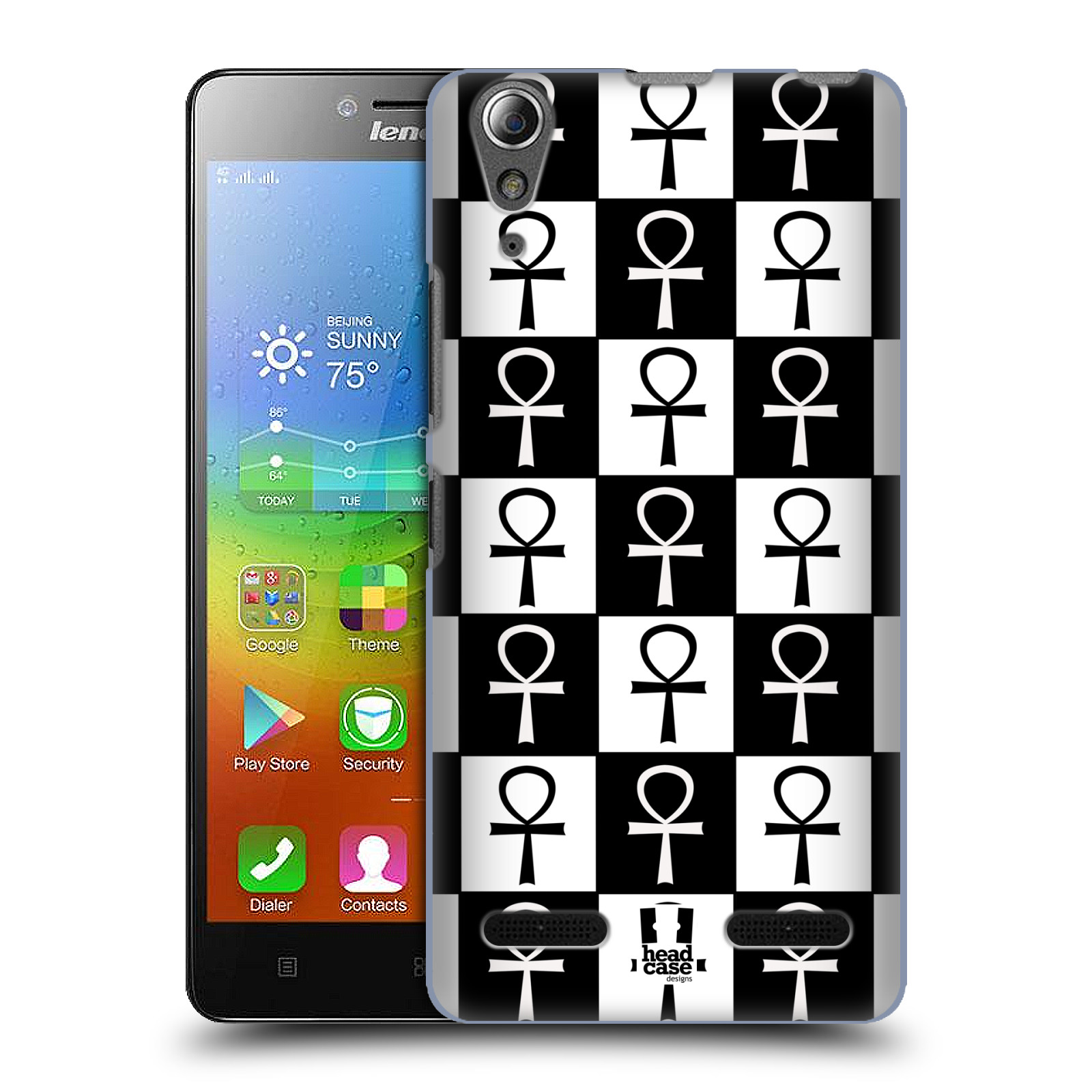 HEAD CASE pevný plastový obal na mobil LENOVO A6000 / A6000 PLUS vzor Kříž Cross KLÍČ ŽIVOTA