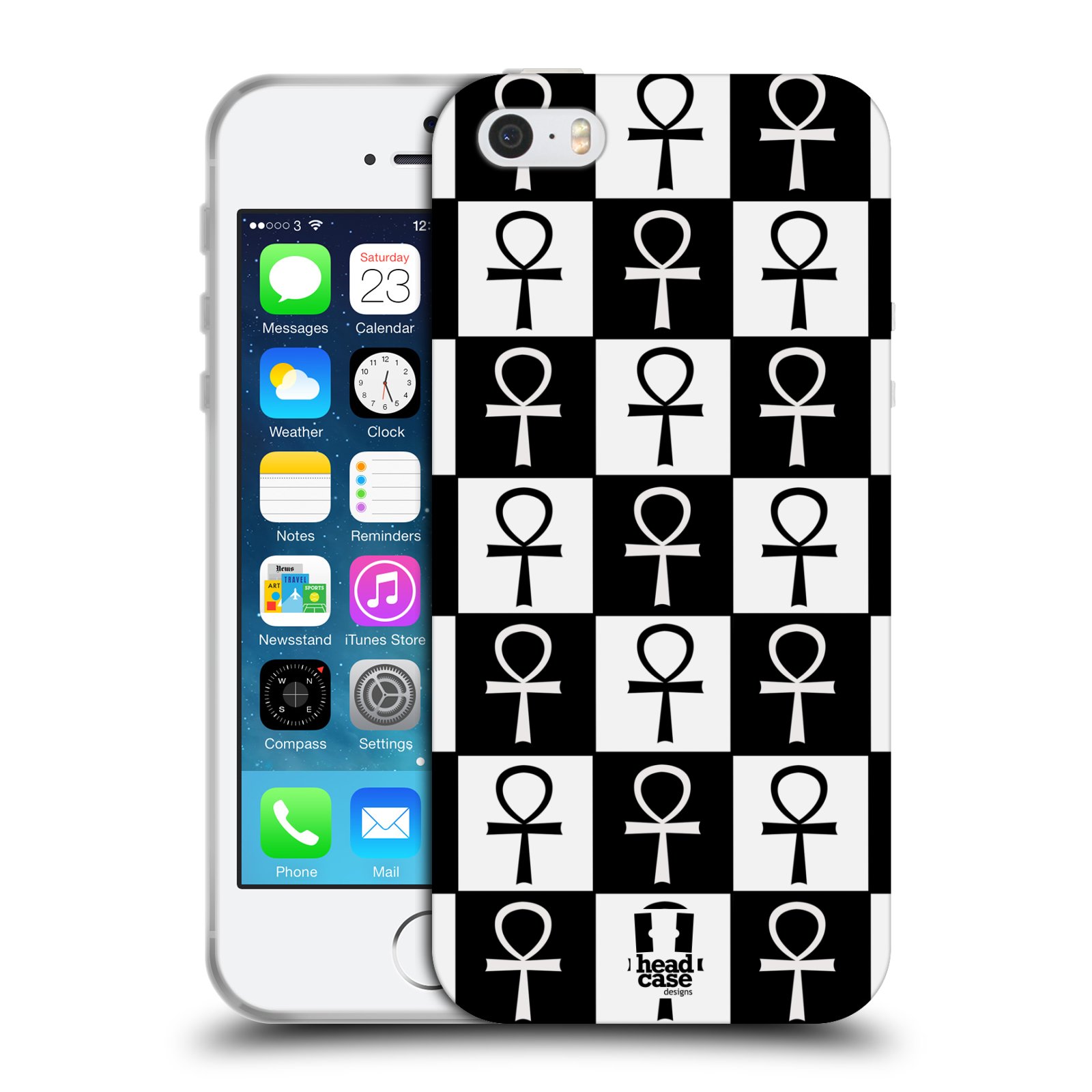 HEAD CASE silikonový obal na mobil Apple Iphone 5/5S vzor Kříž Cross KLÍČ ŽIVOTA