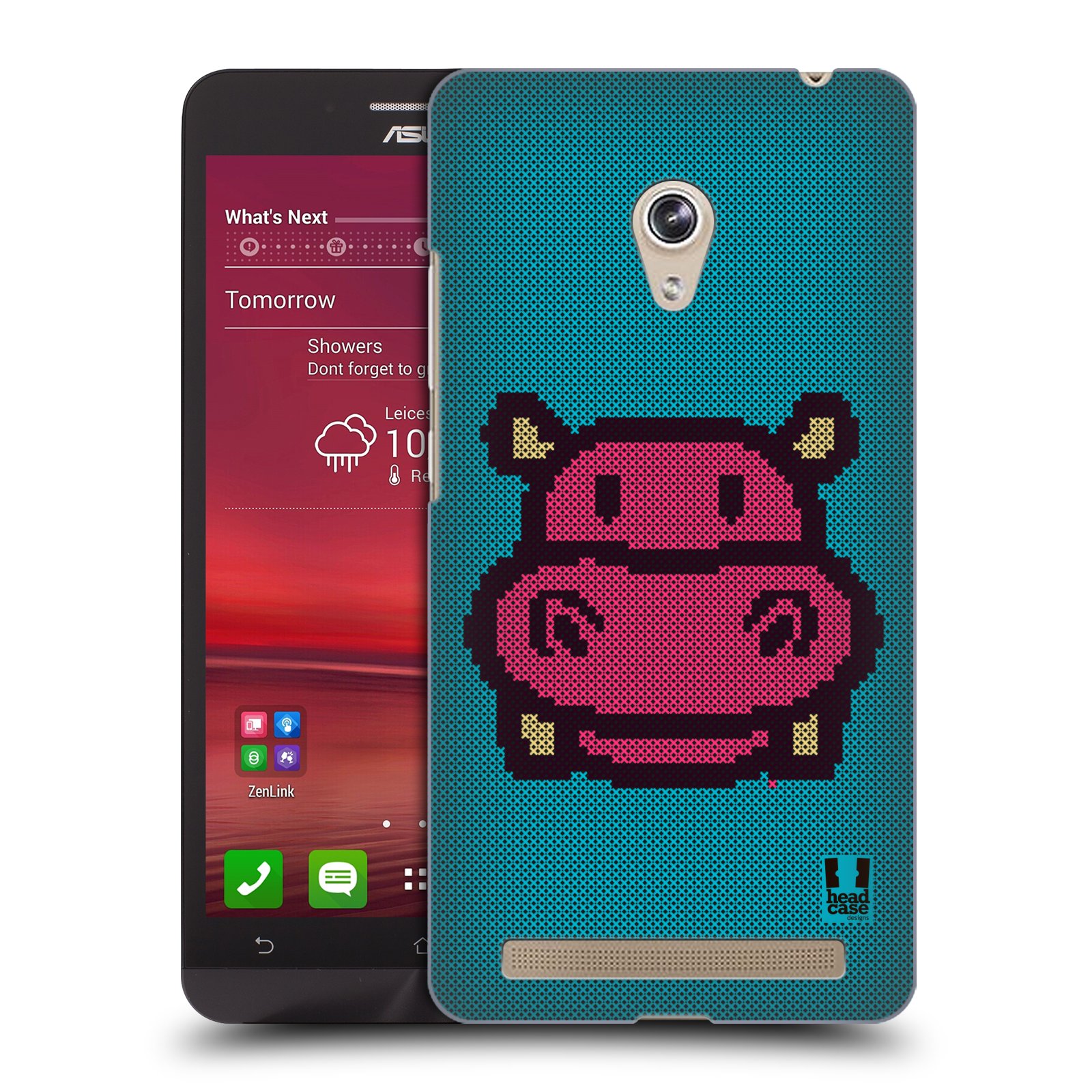 HEAD CASE plastový obal na mobil Asus Zenfone 6 vzor kostičky zvířátka HROŠÍK