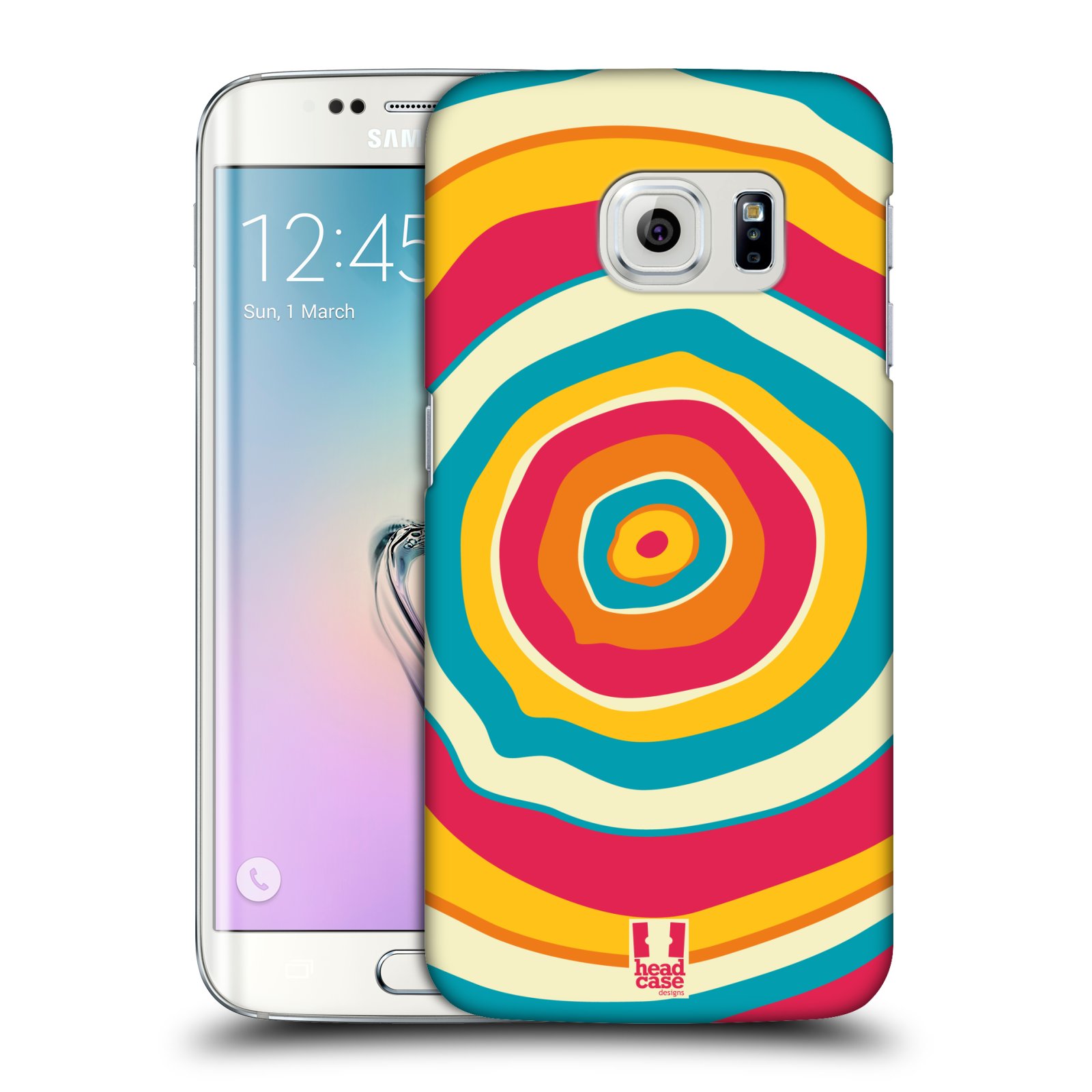 HEAD CASE plastový obal na mobil SAMSUNG Galaxy S6 EDGE (G9250, G925, G925F) vzor Barevné letokruhy PLAYFUL