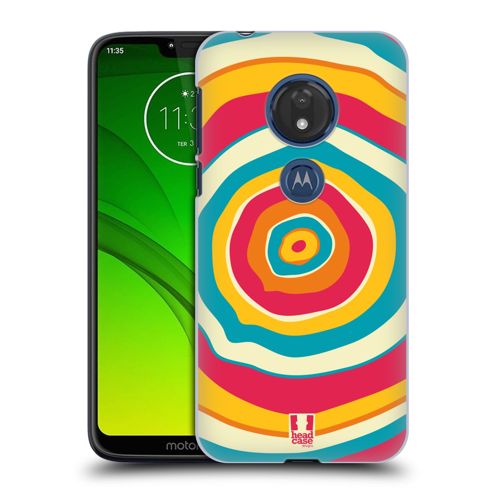 Pouzdro na mobil Motorola Moto G7 Play vzor Barevné letokruhy PLAYFUL