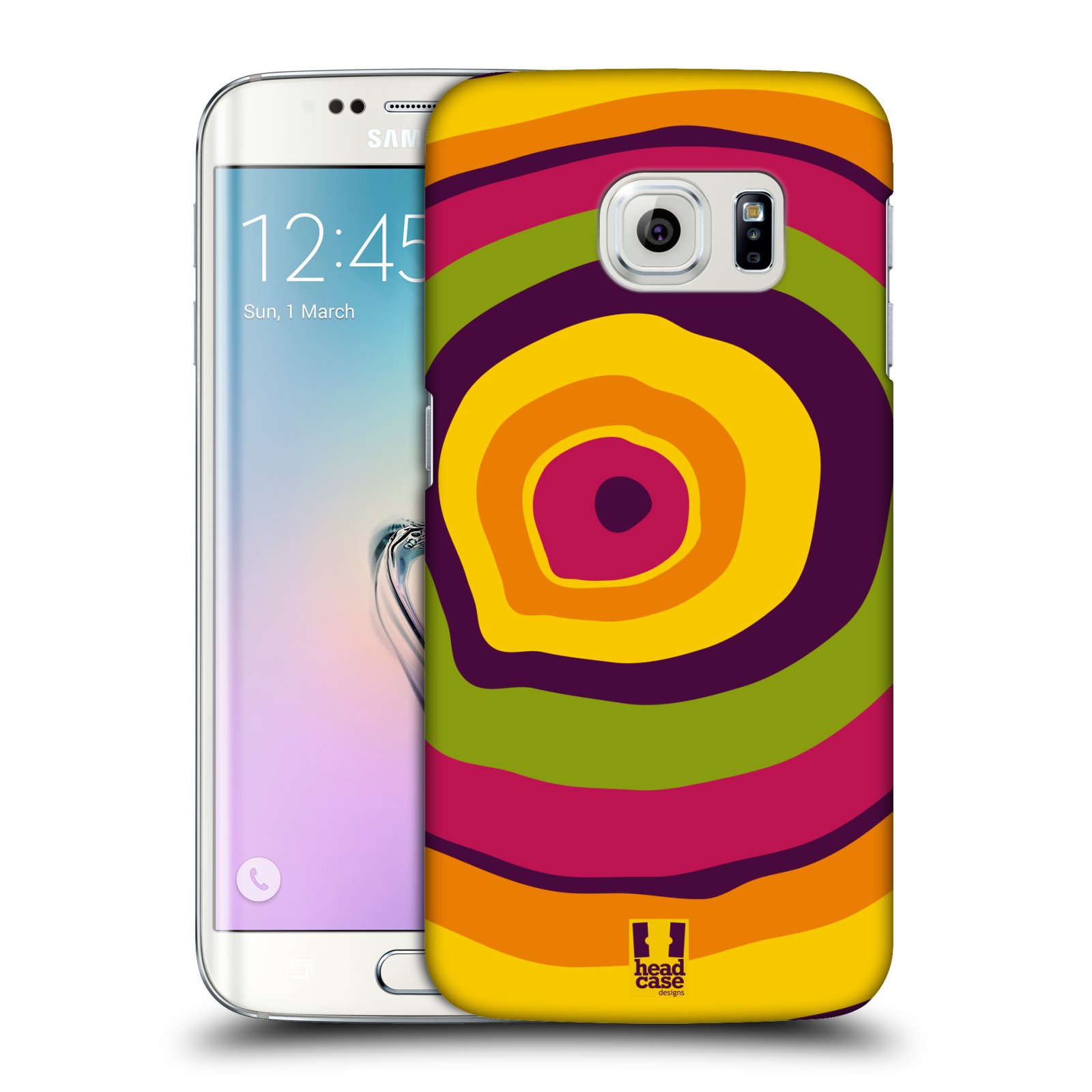 HEAD CASE plastový obal na mobil SAMSUNG Galaxy S6 EDGE (G9250, G925, G925F) vzor Barevné letokruhy TROPICAL